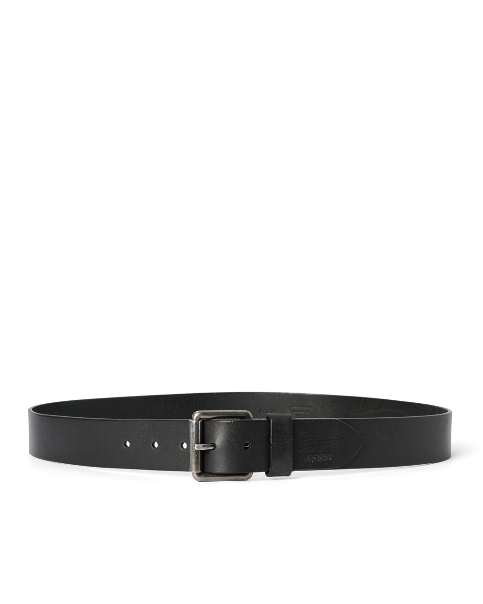 Ceinture décontractée en cuir pour hommes ECCO® Jeans - Noir - Main