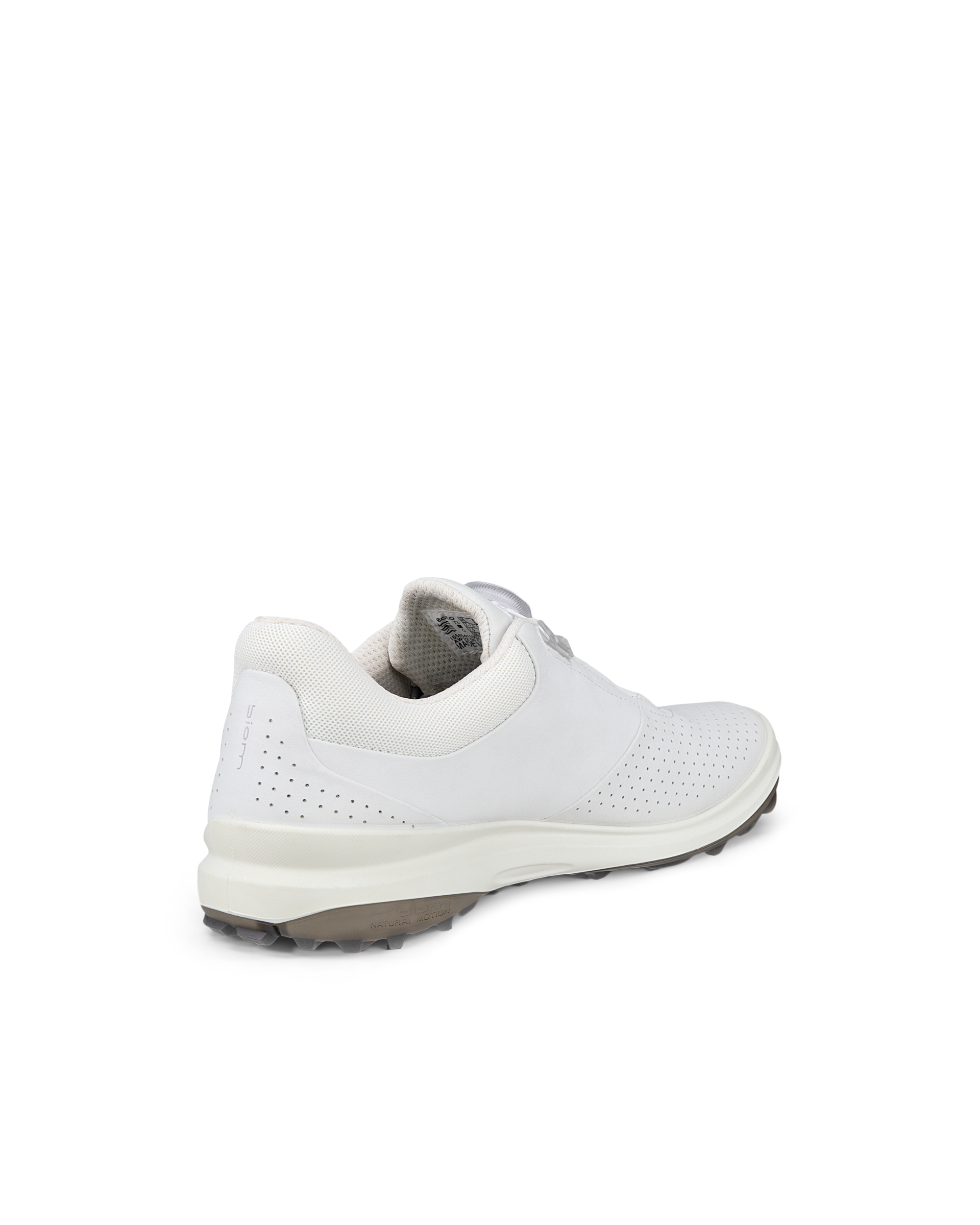 남성 ECCO Golf Biom Hybrid 3 가죽 골프 슈즈 - White - Back