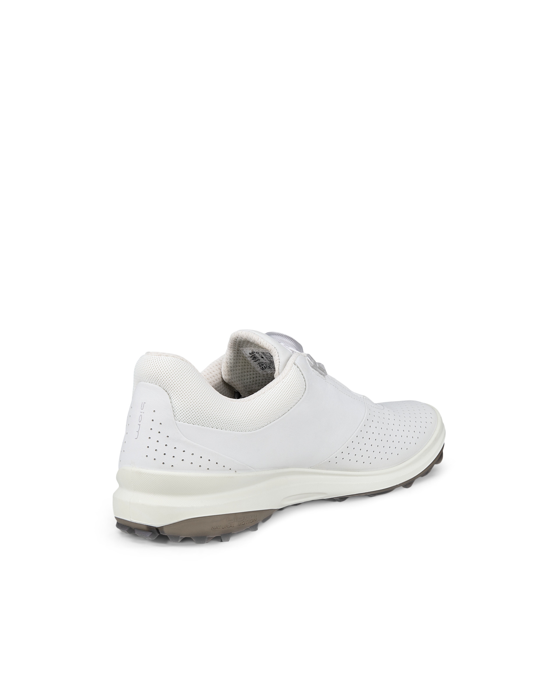 Men's ECCO® Golf Biom Hybrid 3 Leather Shoe - White - Back