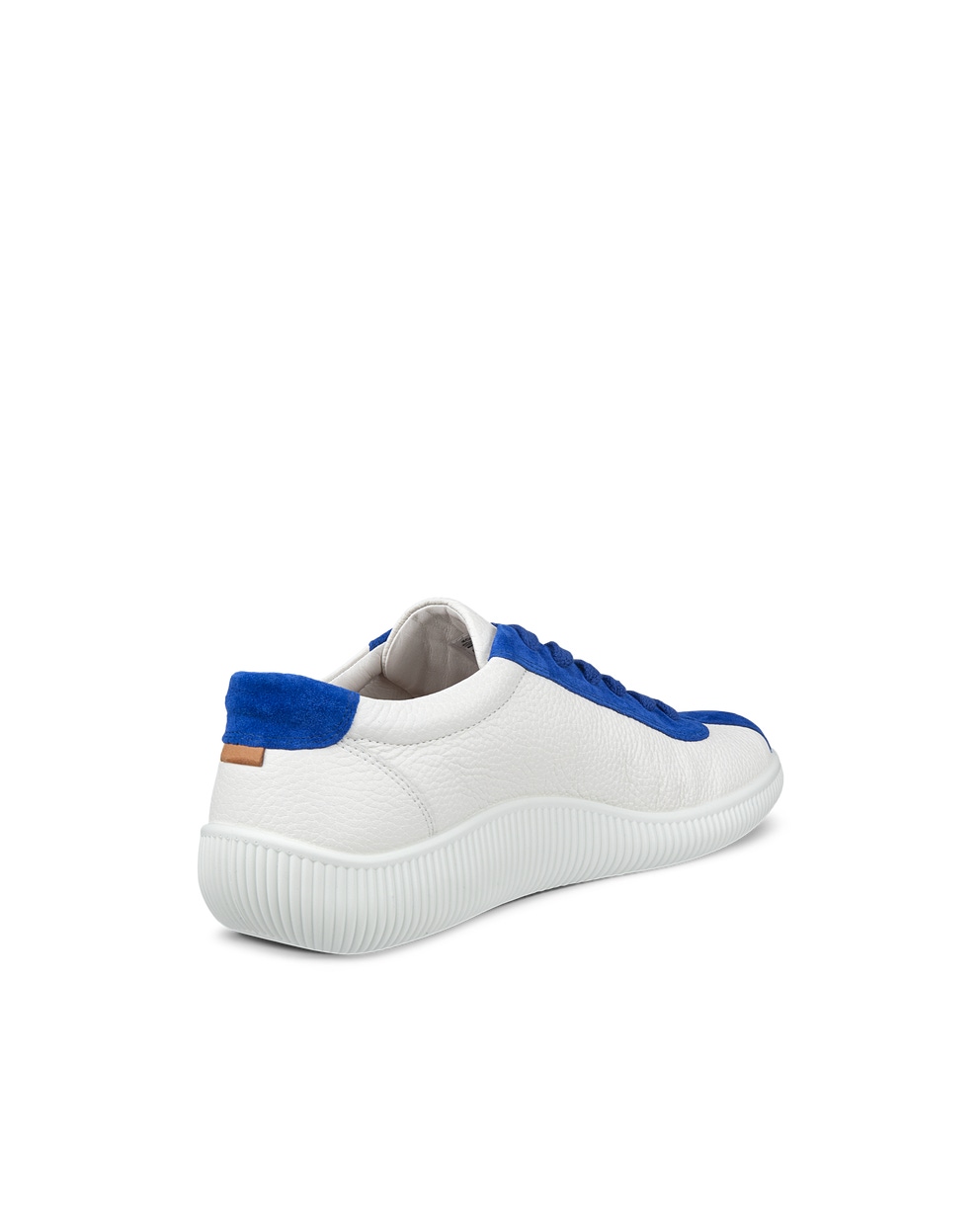 Men's ECCO® Soft Zero Leather Sneaker - Blue - Back