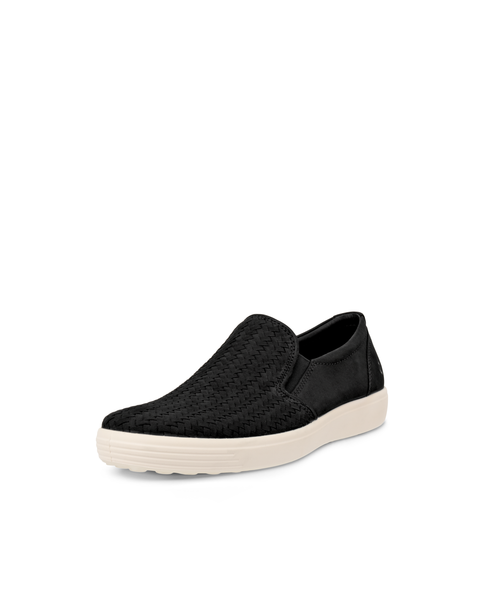 Men's ECCO® Soft 7 Nubuck Sneaker - Black - Main