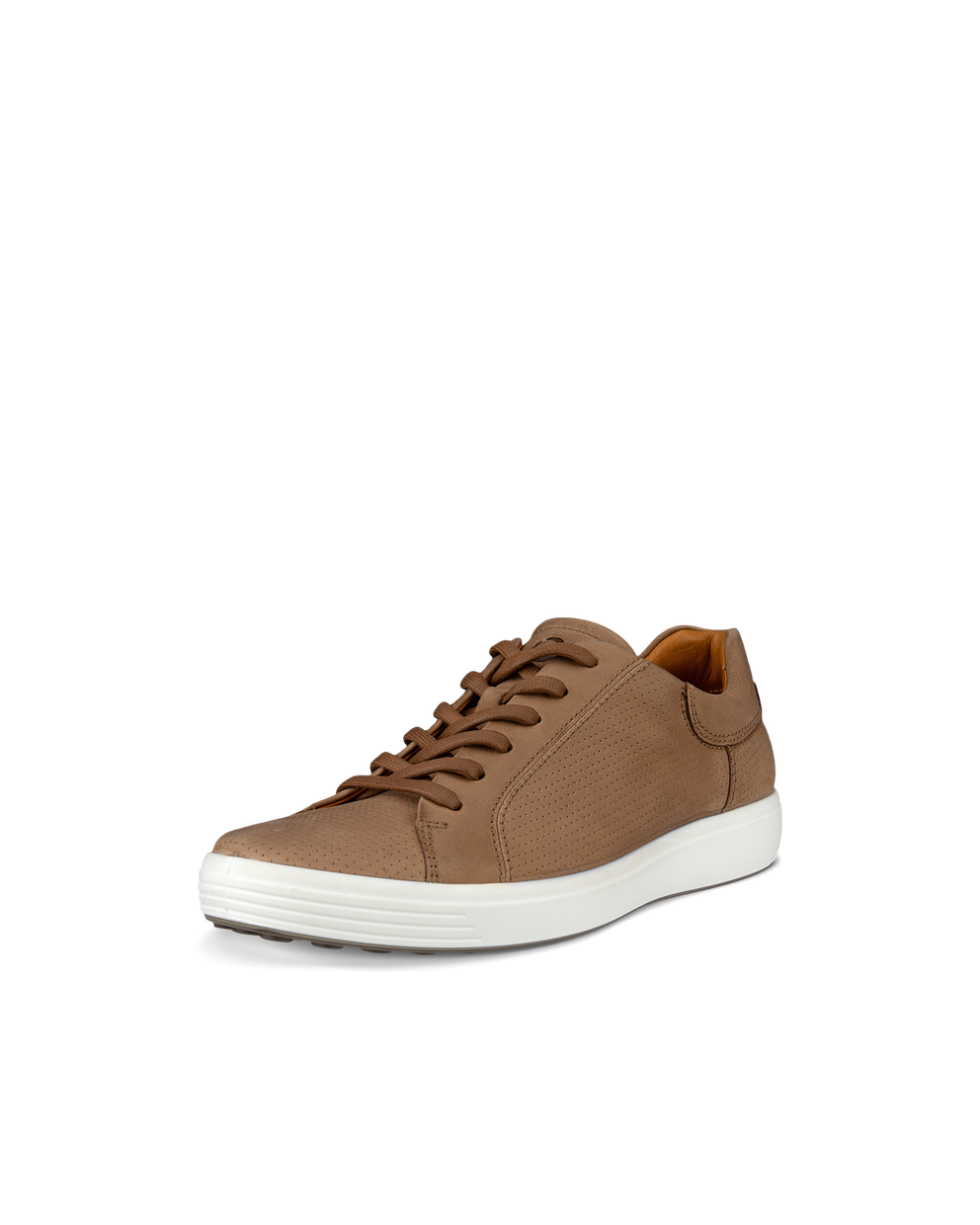 Men's ECCO® Soft 7 Nubuck Sneaker - Brown - Main