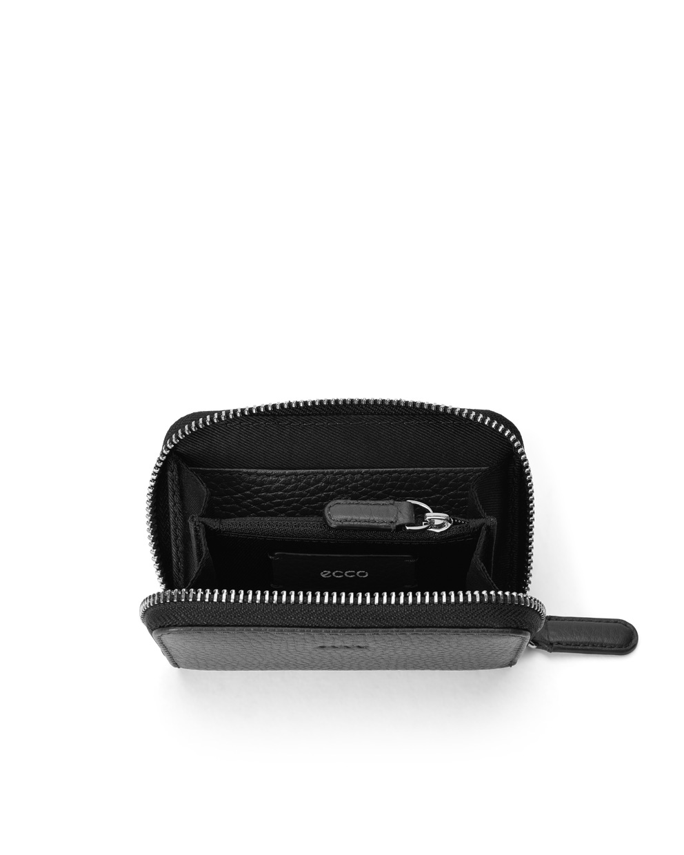 ECCO® Essential Small Zip-Around Leather Wallet - Black - Inside