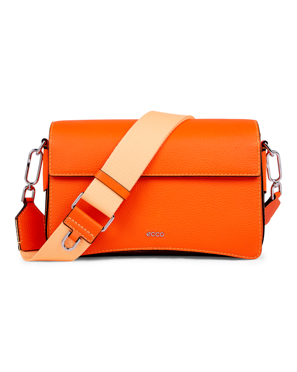 ECCO® Leather Pinch Crossbody Bag - Orange - Main