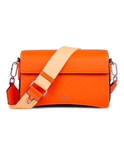 ECCO® Leather Pinch Crossbody Bag - Orange - Main