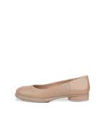 Women's ECCO® Sculpted LX Leather Ballerina - Beige - Outside