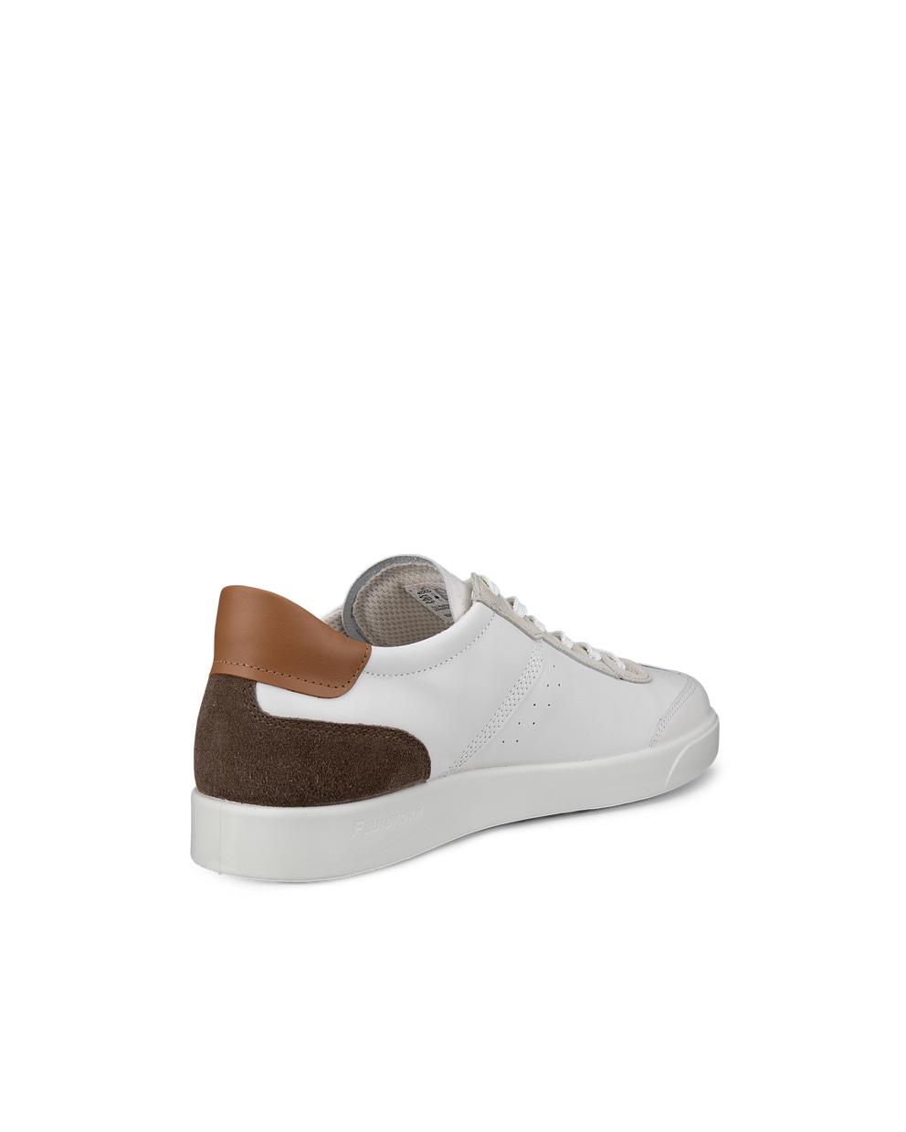 Men's ECCO® Street Lite Leather Sneaker - White - Back