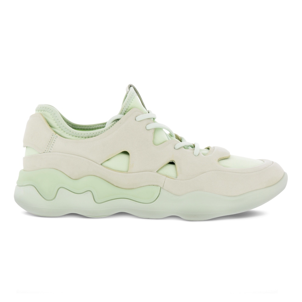 Women's ECCO® Elo Leather Sneaker - Green - Outside