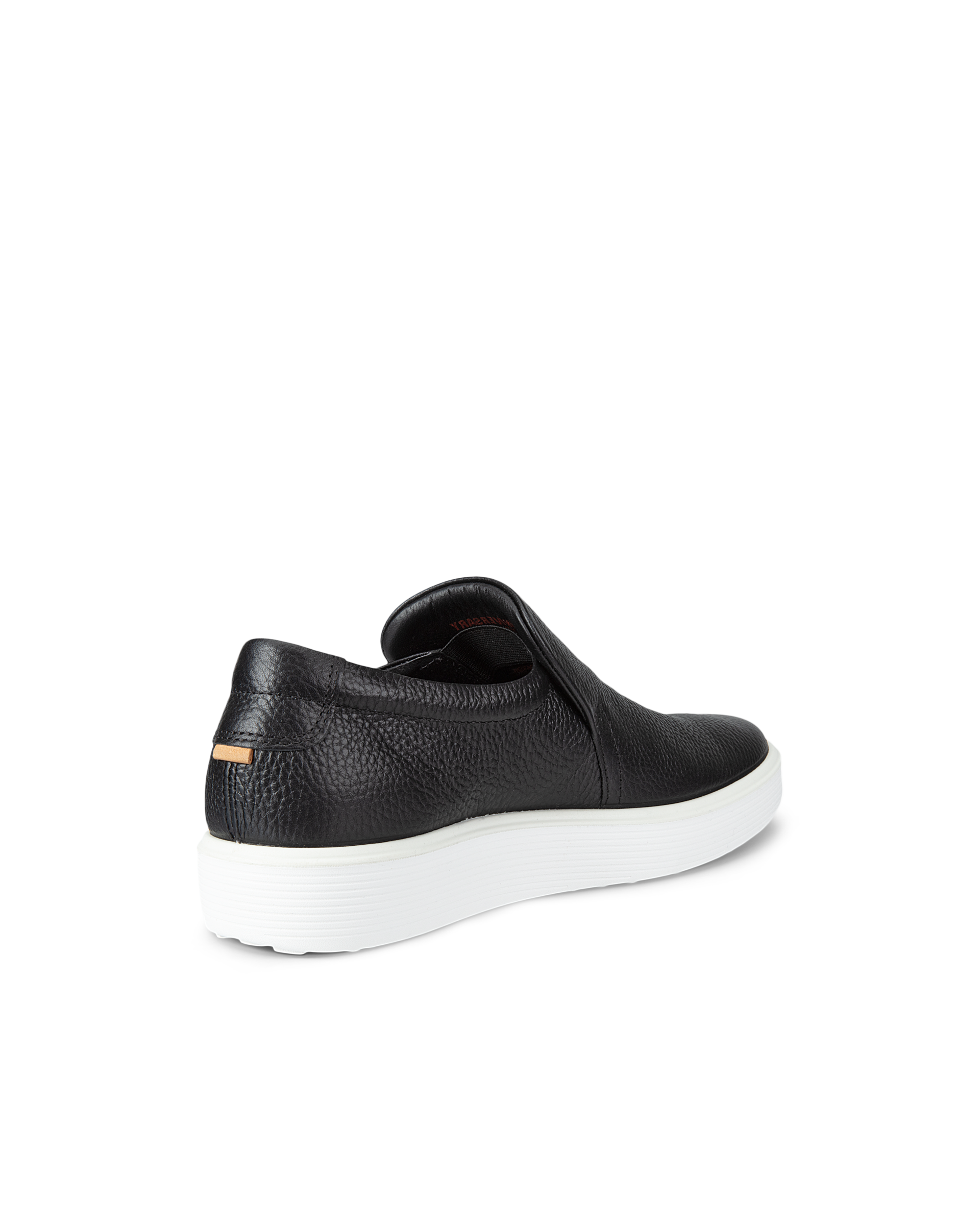 Women's ECCO® Soft 60 Leather Slip-On Sneaker - Black - Back