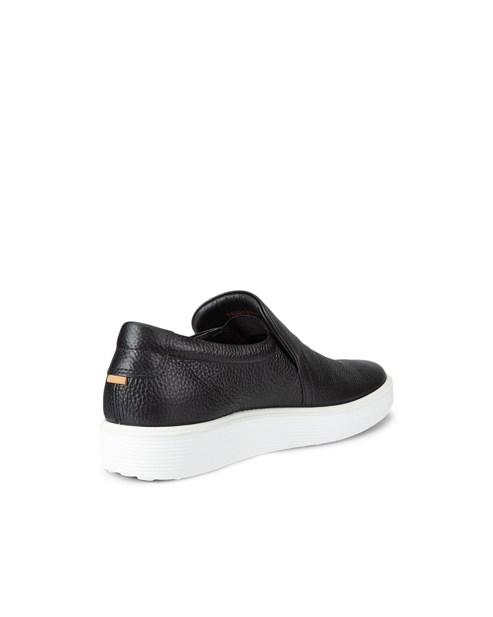 Women's ECCO® Soft 60 Leather Slip-On Sneaker - Black - Back