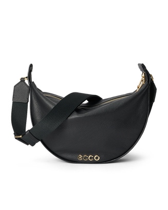 ECCO® Fortune Soft Pebbled Leather Shoulder Bag - Black - Main