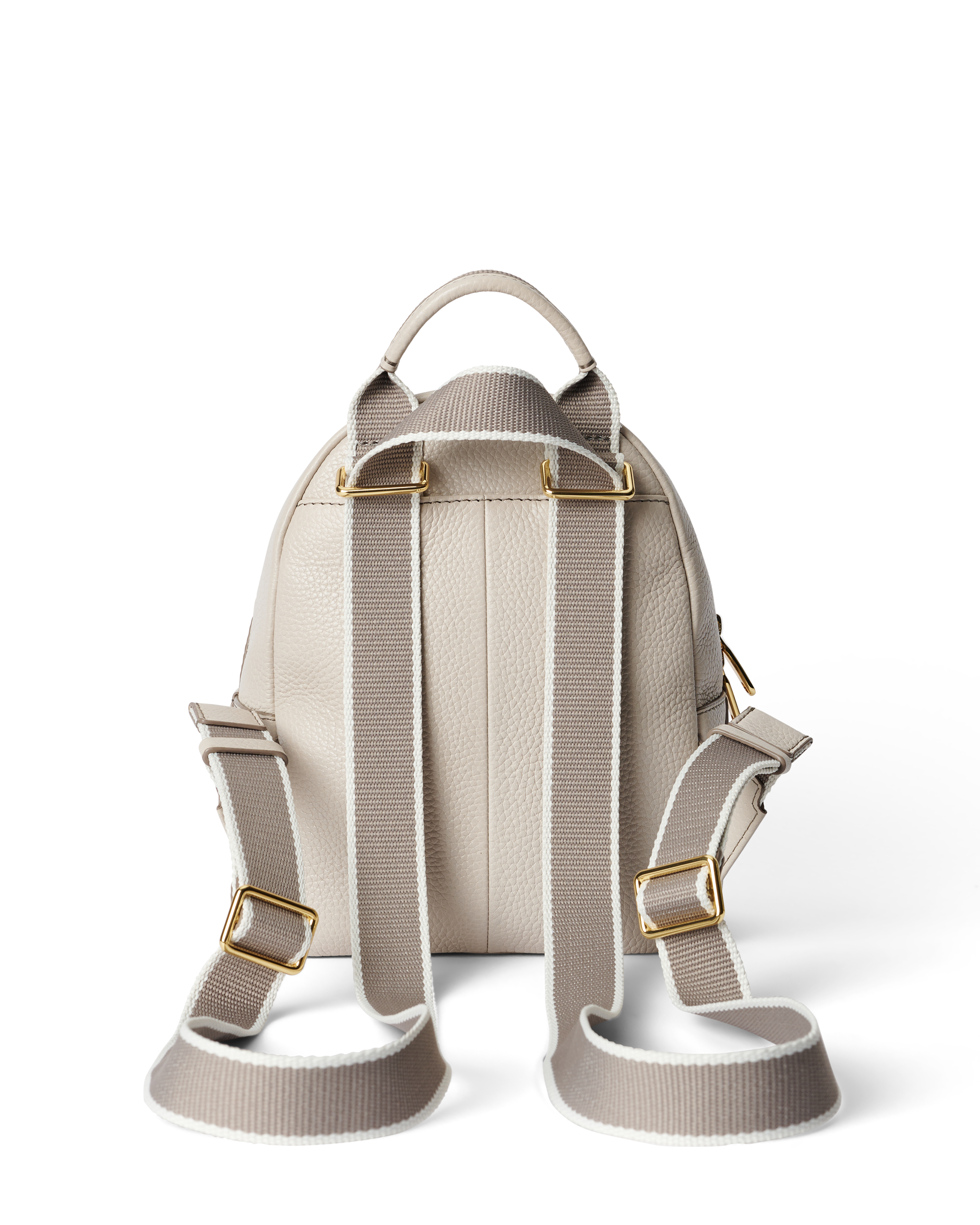 ECCO® Round Pack Pebbled sac à dos en cuir - Beige - Back