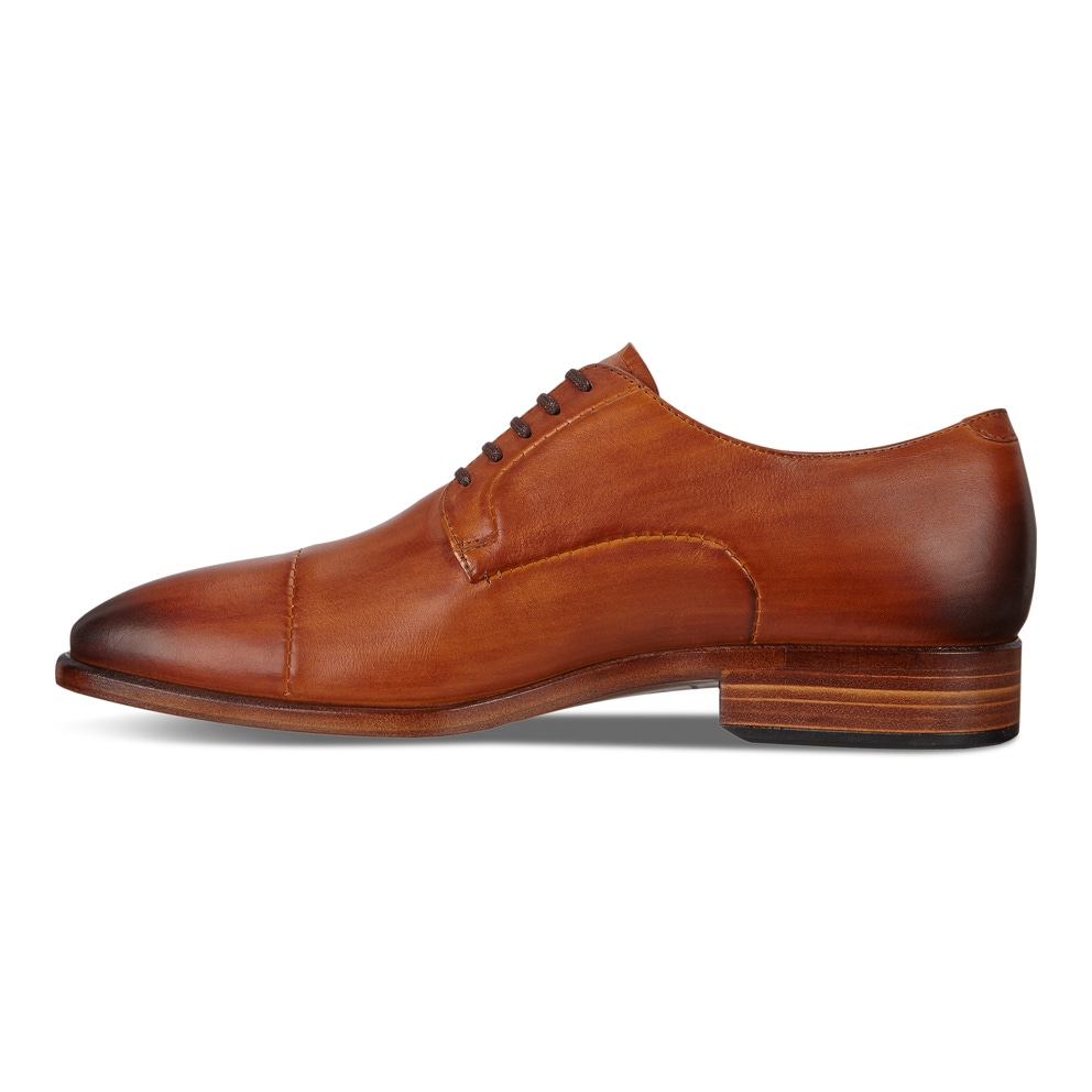 ECCO Vitrus Mondial Men's Cap-toe Derby Shoes - Brown - Inside