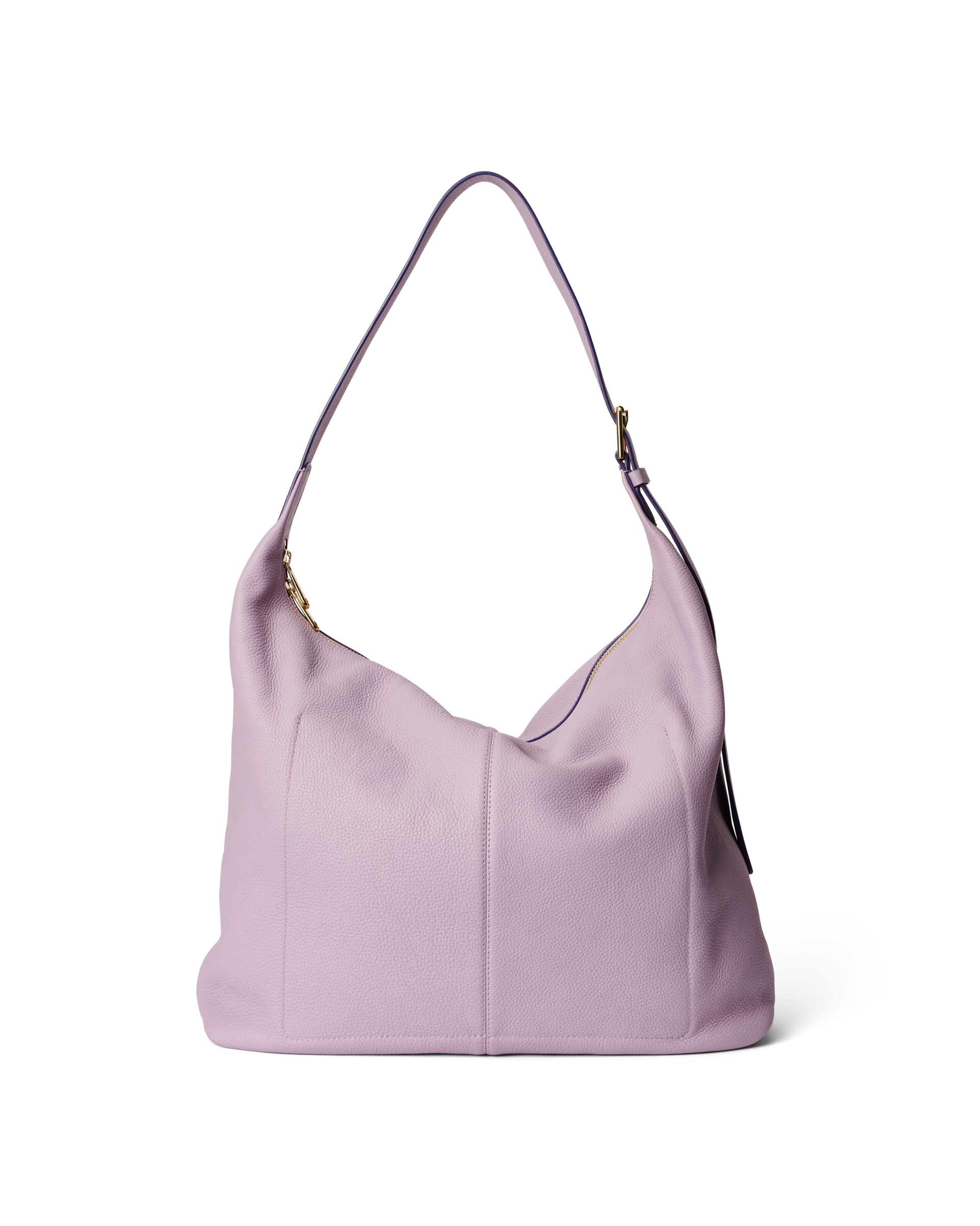 ECCO® Soft Large Pebbled Leather Hobo Bag - Purple - Back