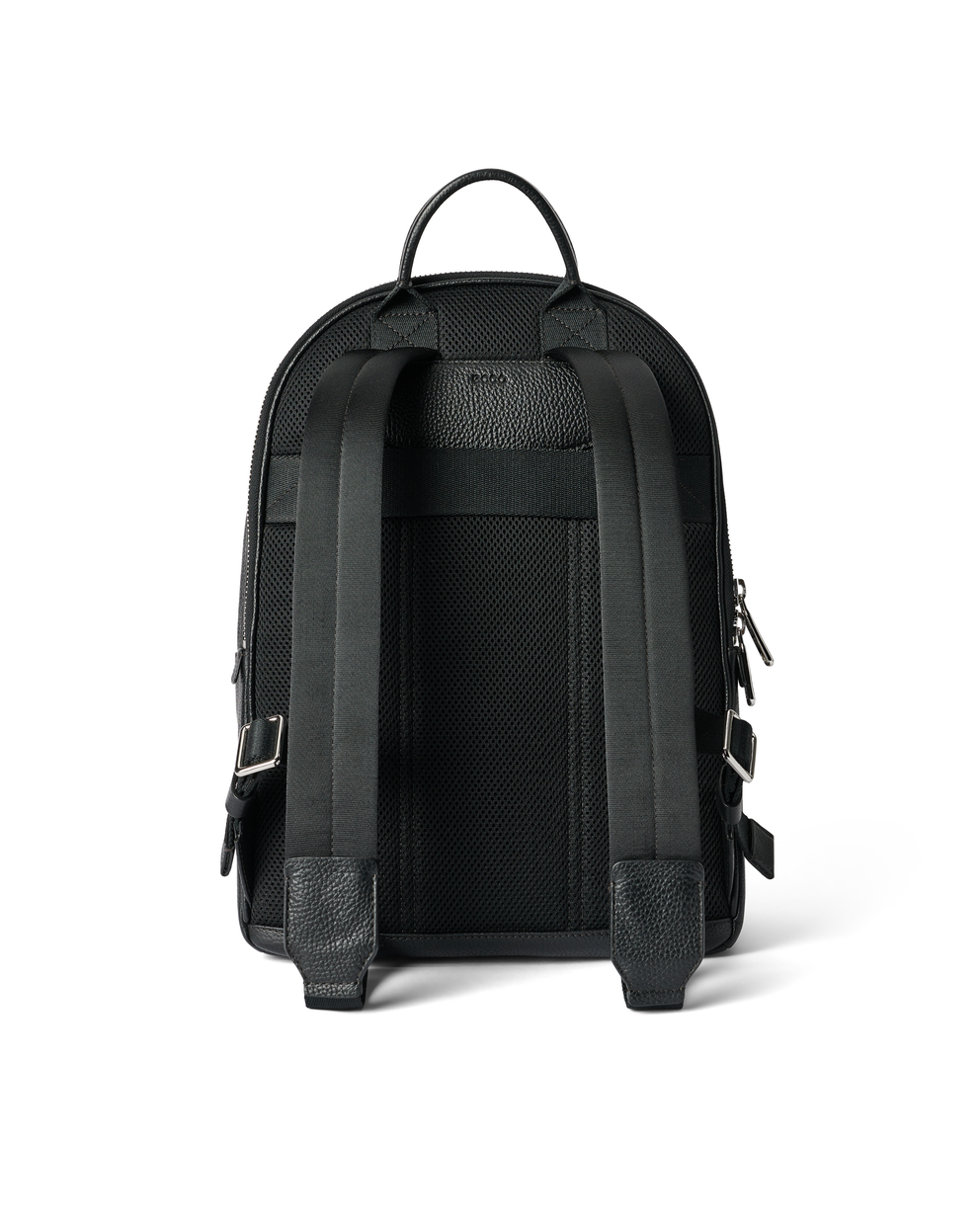 ECCO® Round Pack Pebbled Leather Backpack - Black - Back