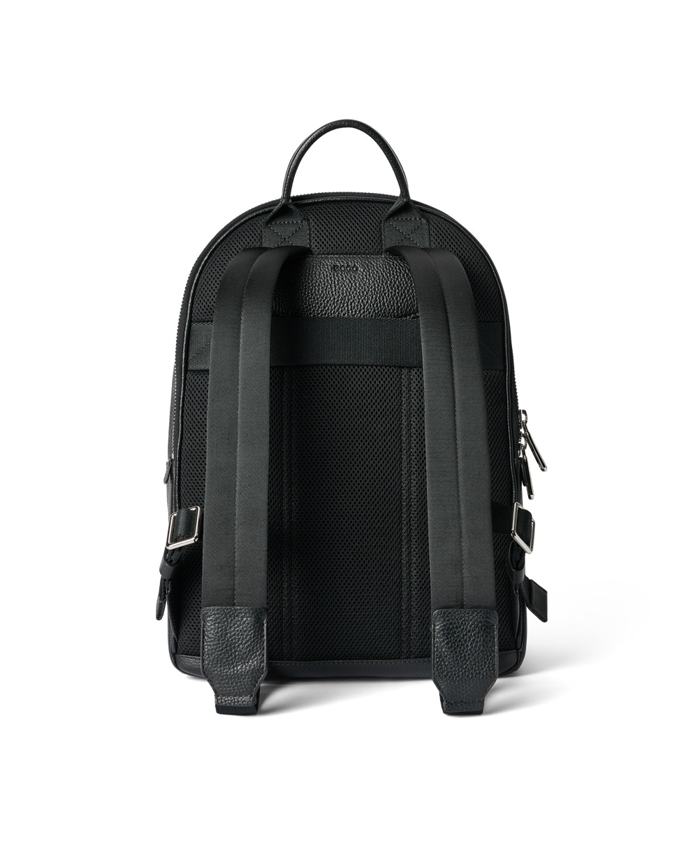 ECCO® Round Pack Leather Backpack - Black - Back