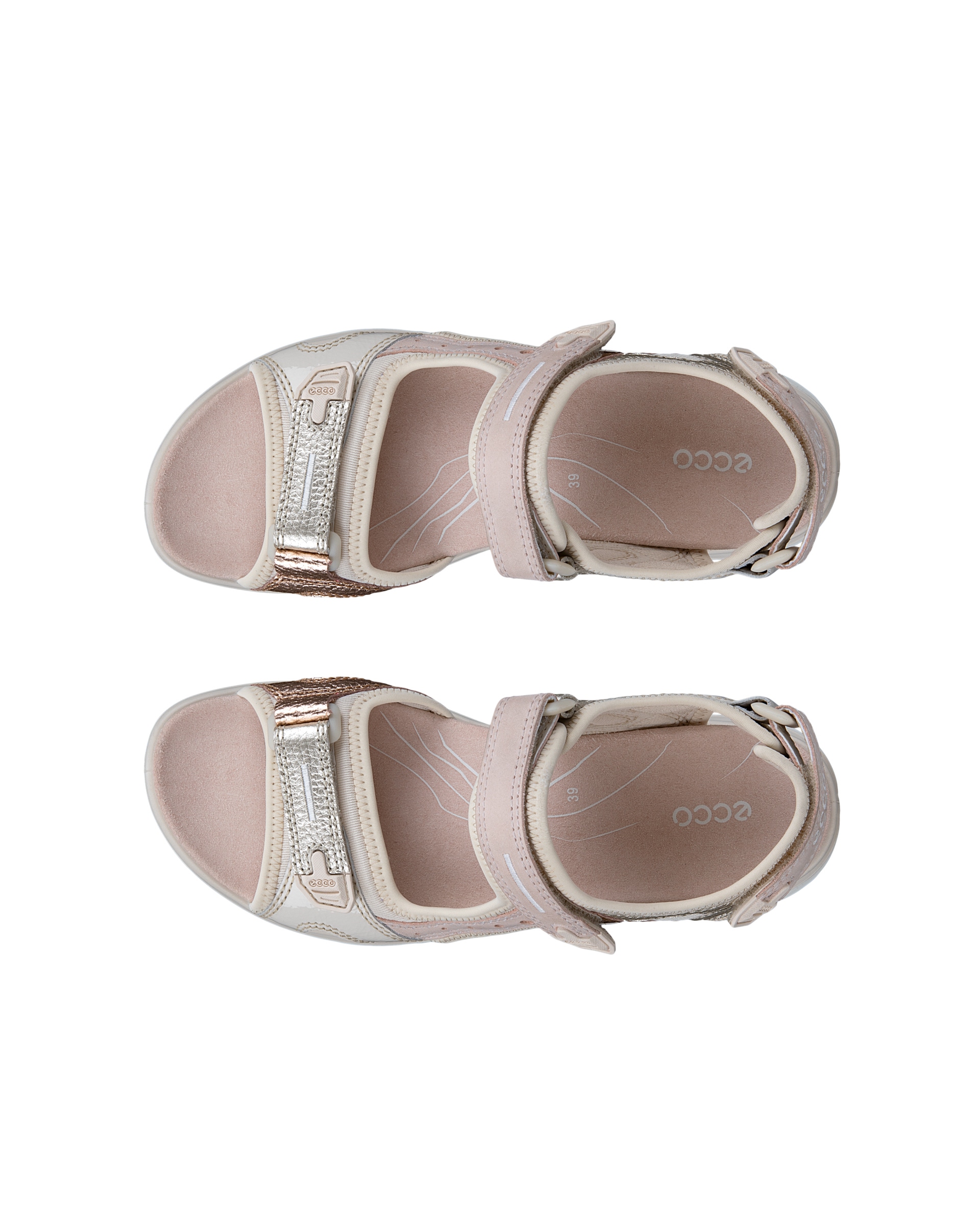 ECCO WOMEN'S YUCATAN SANDAL - Beige - Top left pair