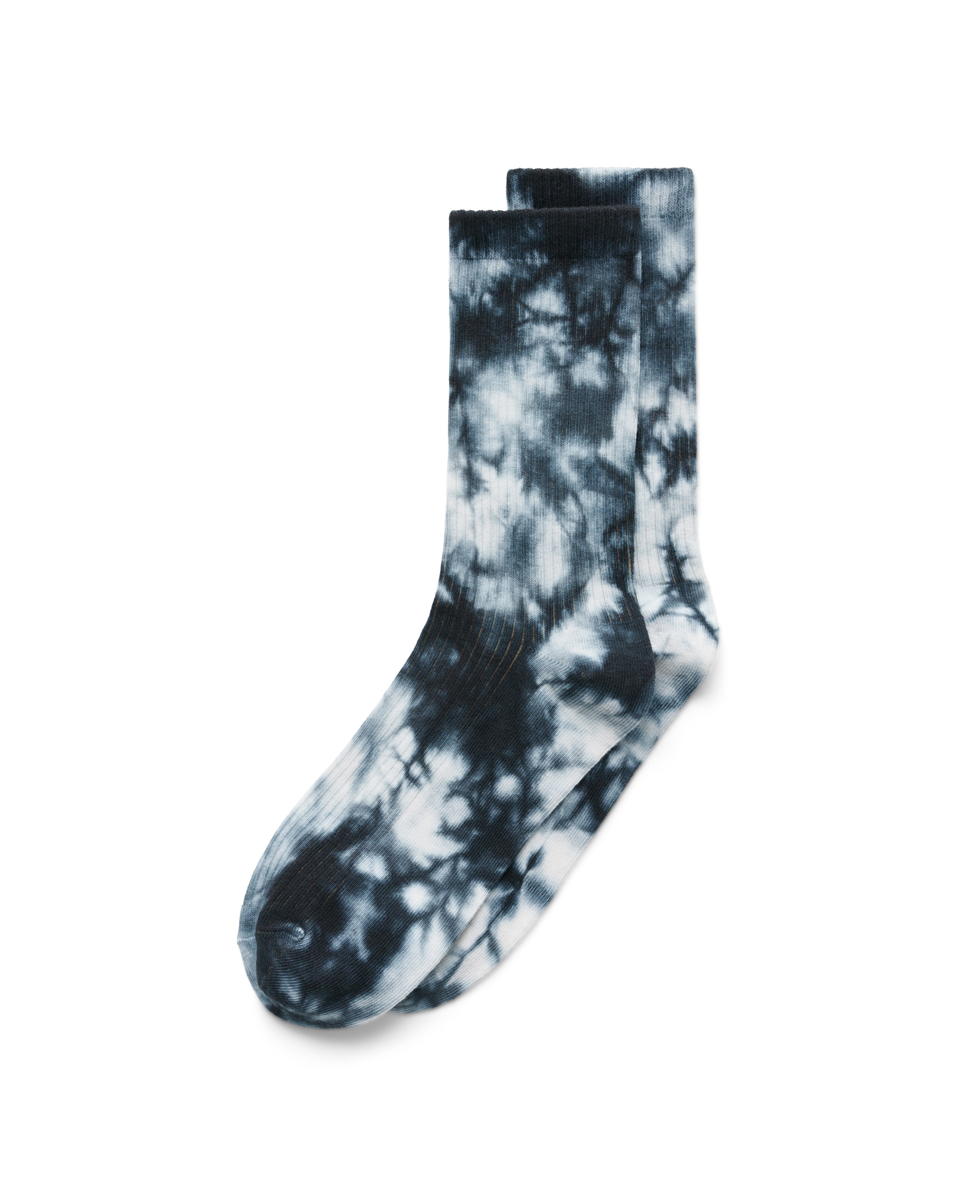 Unisex ECCO® Retro Tie-Dyed Mid-Cut Socks - White - Main