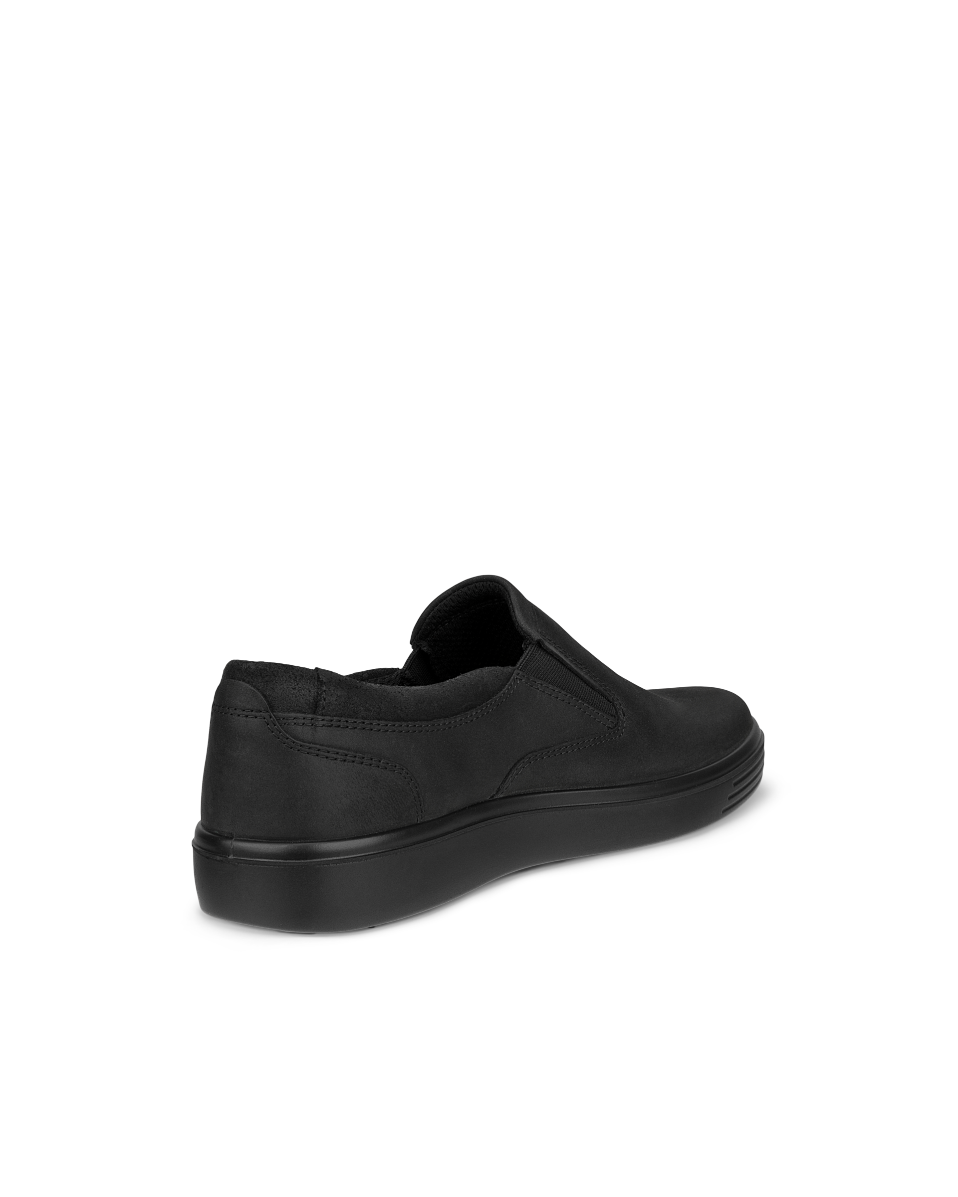 Men's ECCO® Soft Classic Leather Slip-On - Black - Back