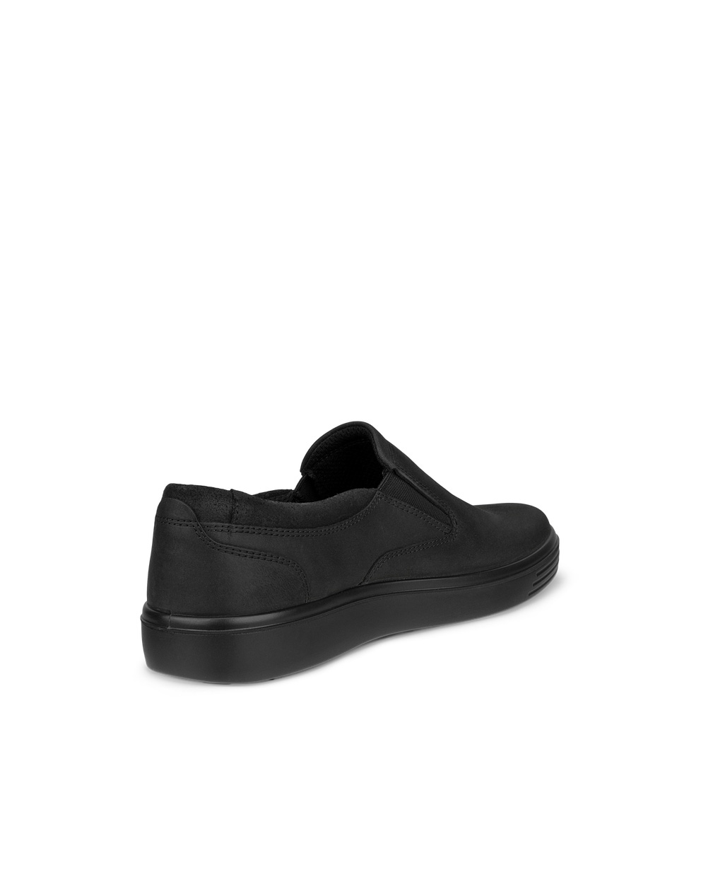 Men's ECCO® Soft Classic Leather Slip-On - Black - Back