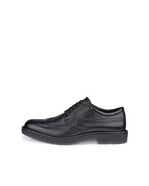 Men's ECCO® Metropole London Leather Brogue Shoe - Black - Outside