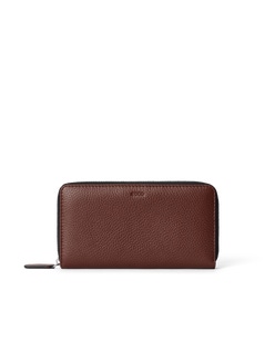 Women's ECCO® Essential Leather Continental Zip Wallet - Brown - Main