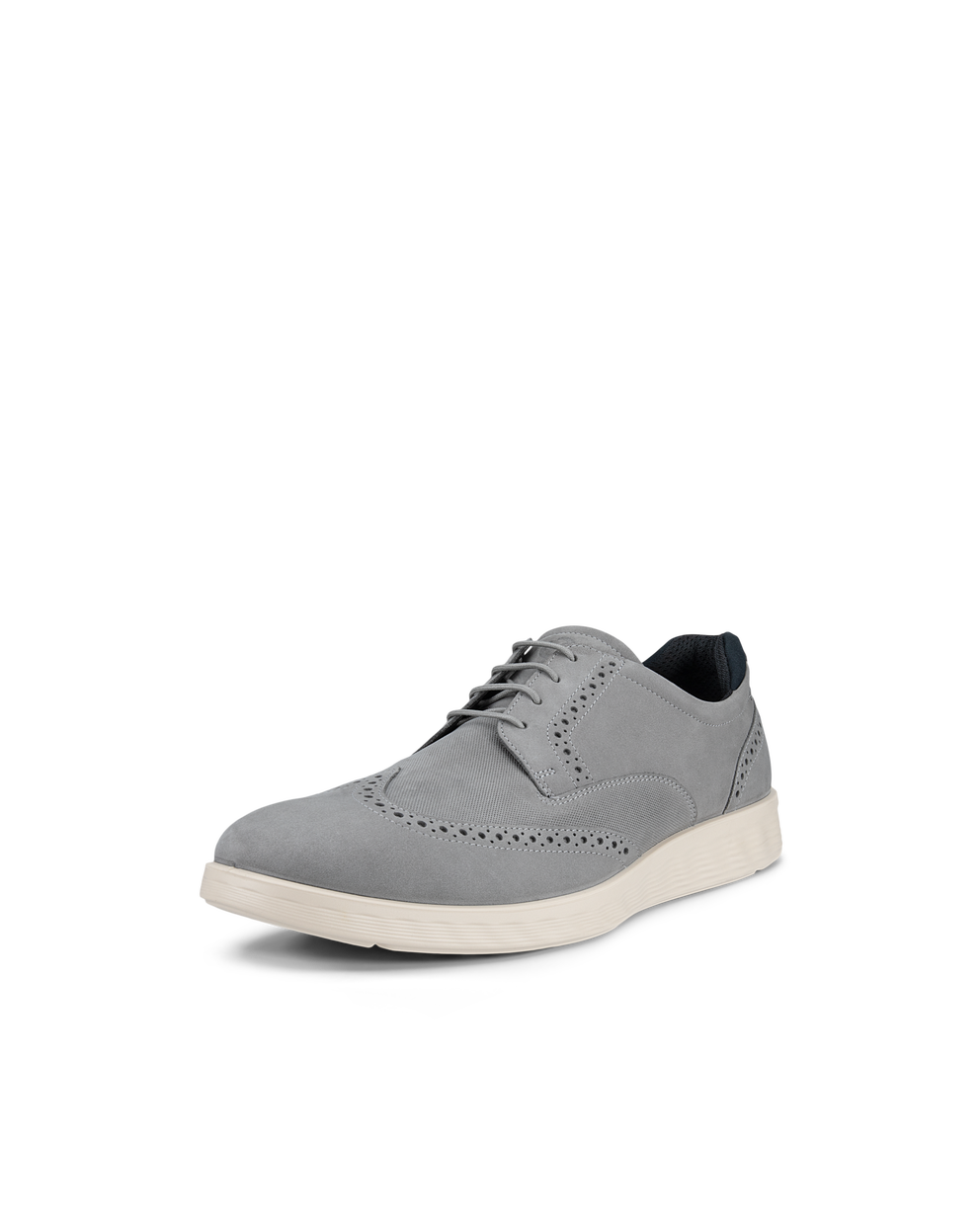 Men's ECCO® S Lite Hybrid Leather Brogue Shoe - Grey - Main