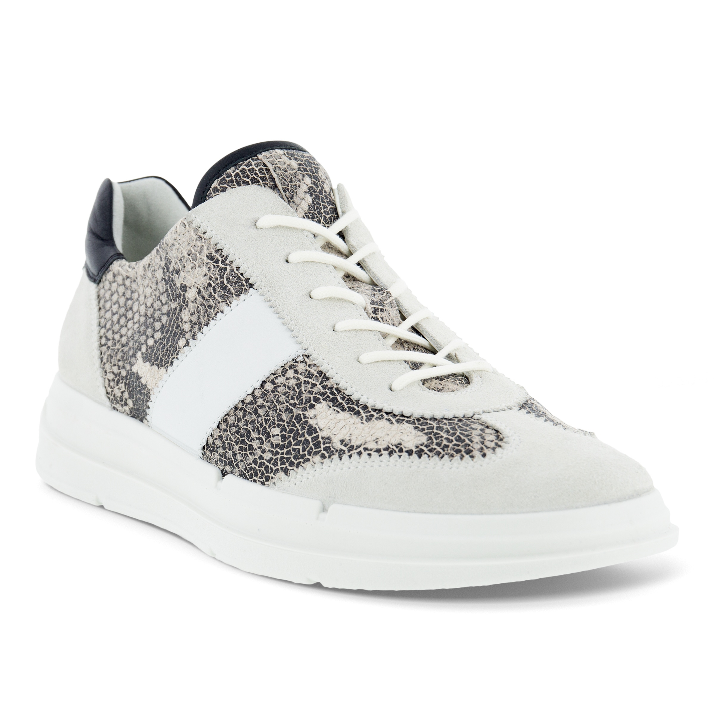 ECCO Soft X Women's Retro-inspired Leather Sneaker - White - Main