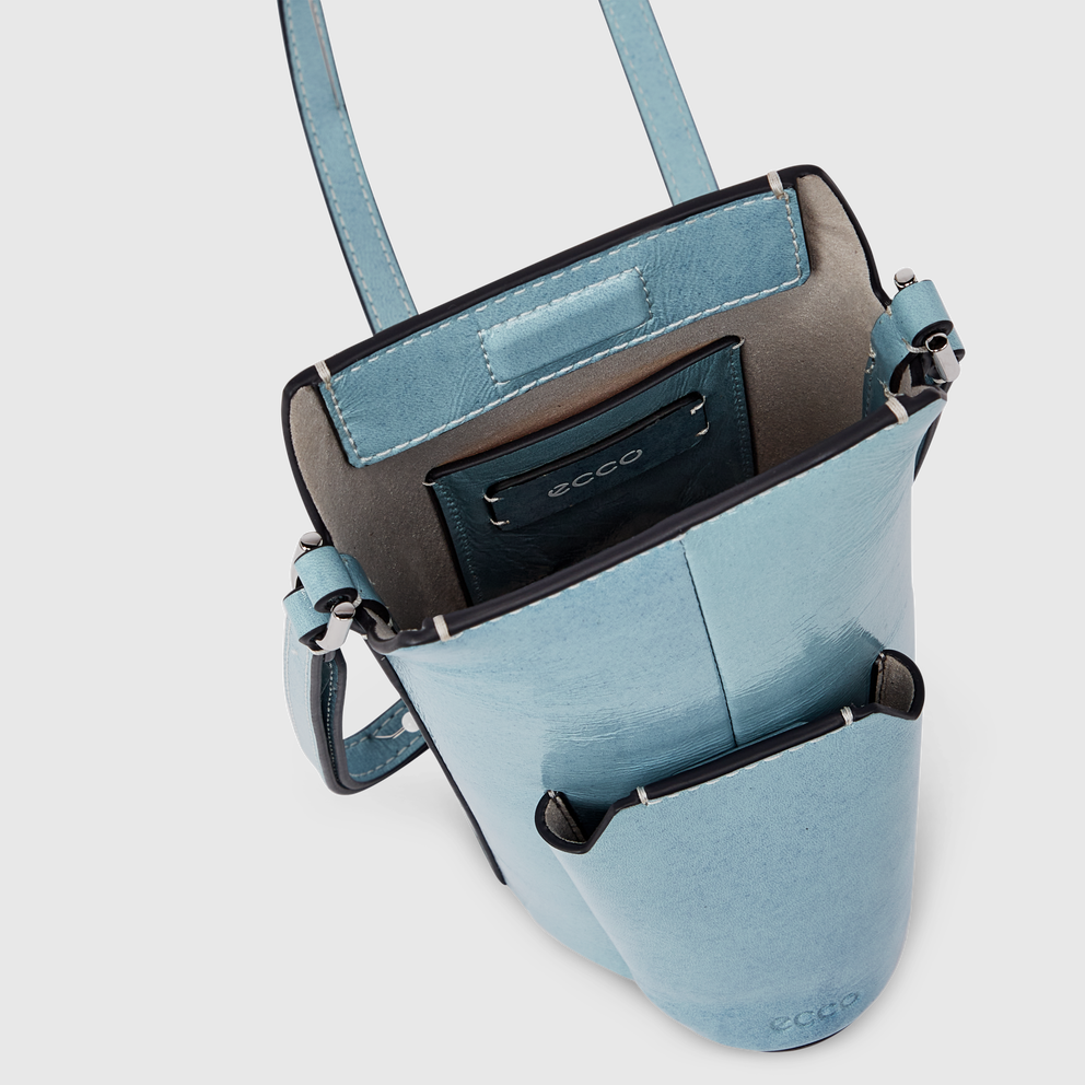 ECCO® Pot Double Indigo Leather Crossbody Bag - Blue - Inside