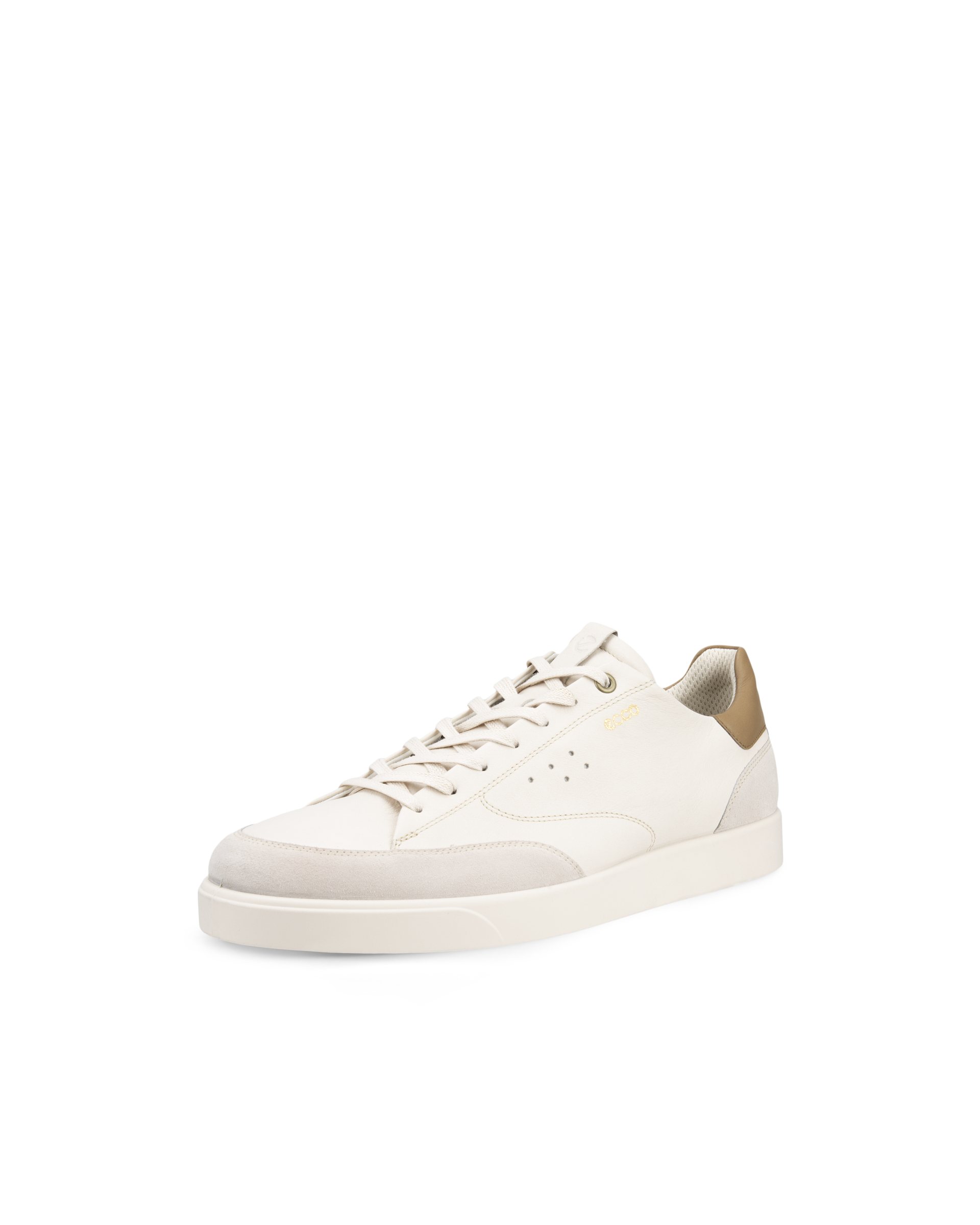 ECCO® Street Lite baskets en cuir pour homme - Beige - Main