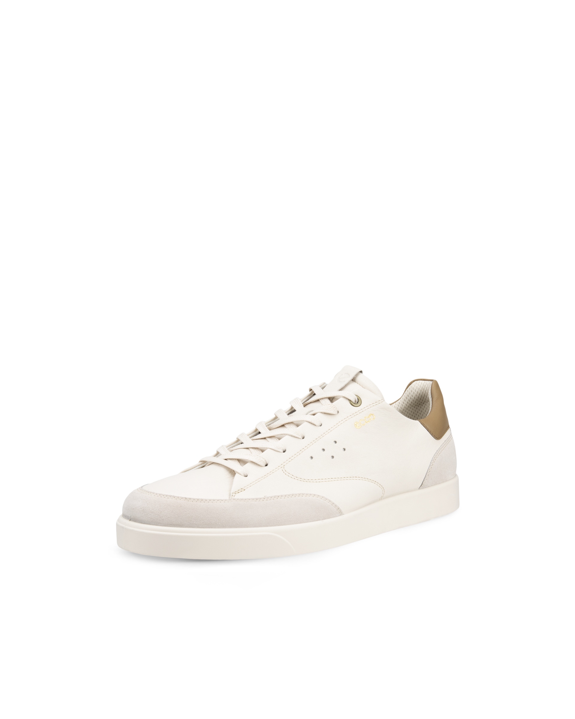 ECCO Street Lite メンズ レザースニーカー - ベージュ - Main