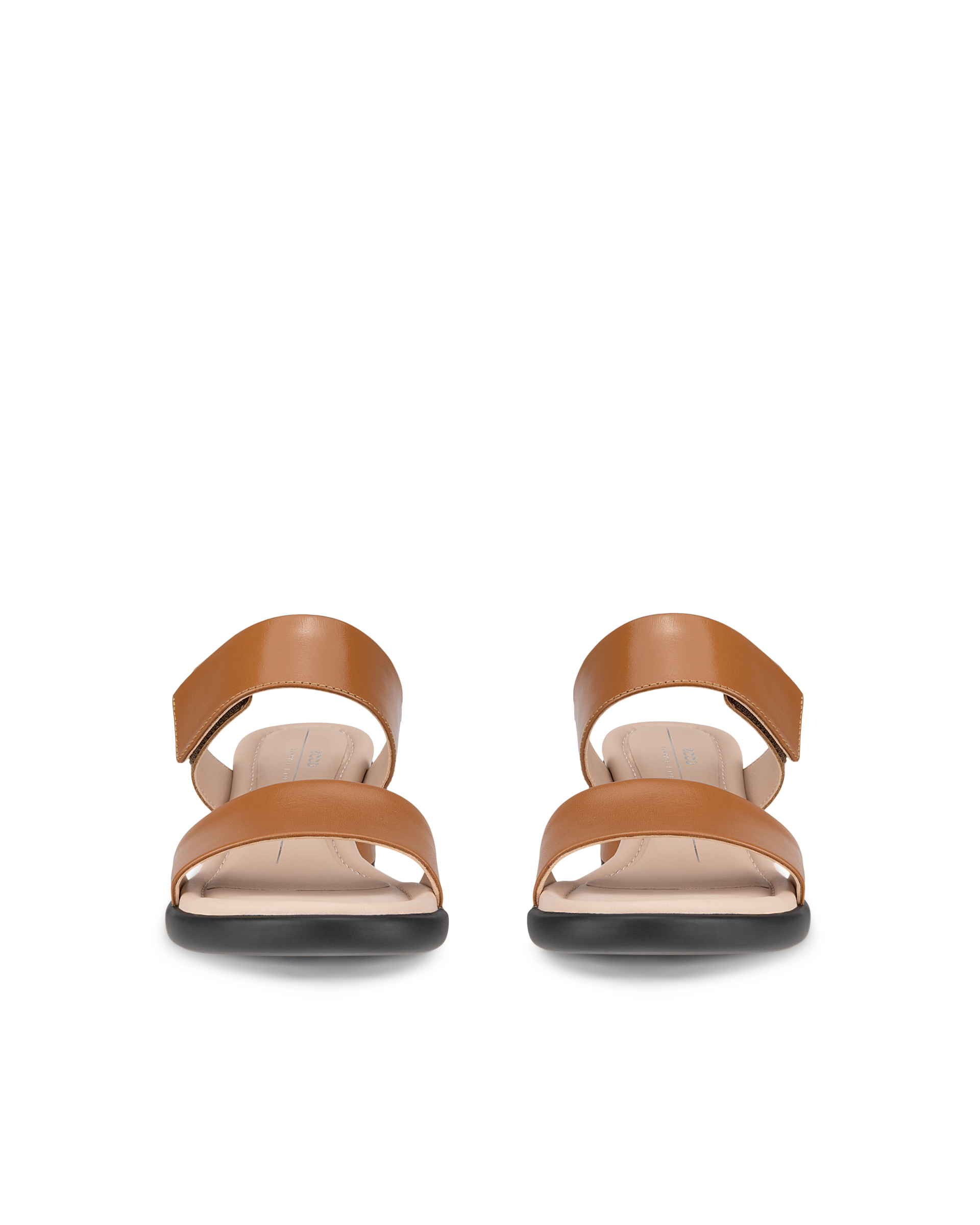 여성용 ECCO® Sculpted Sandal LX 35 가죽 힐 샌들 - Brown - Front pair