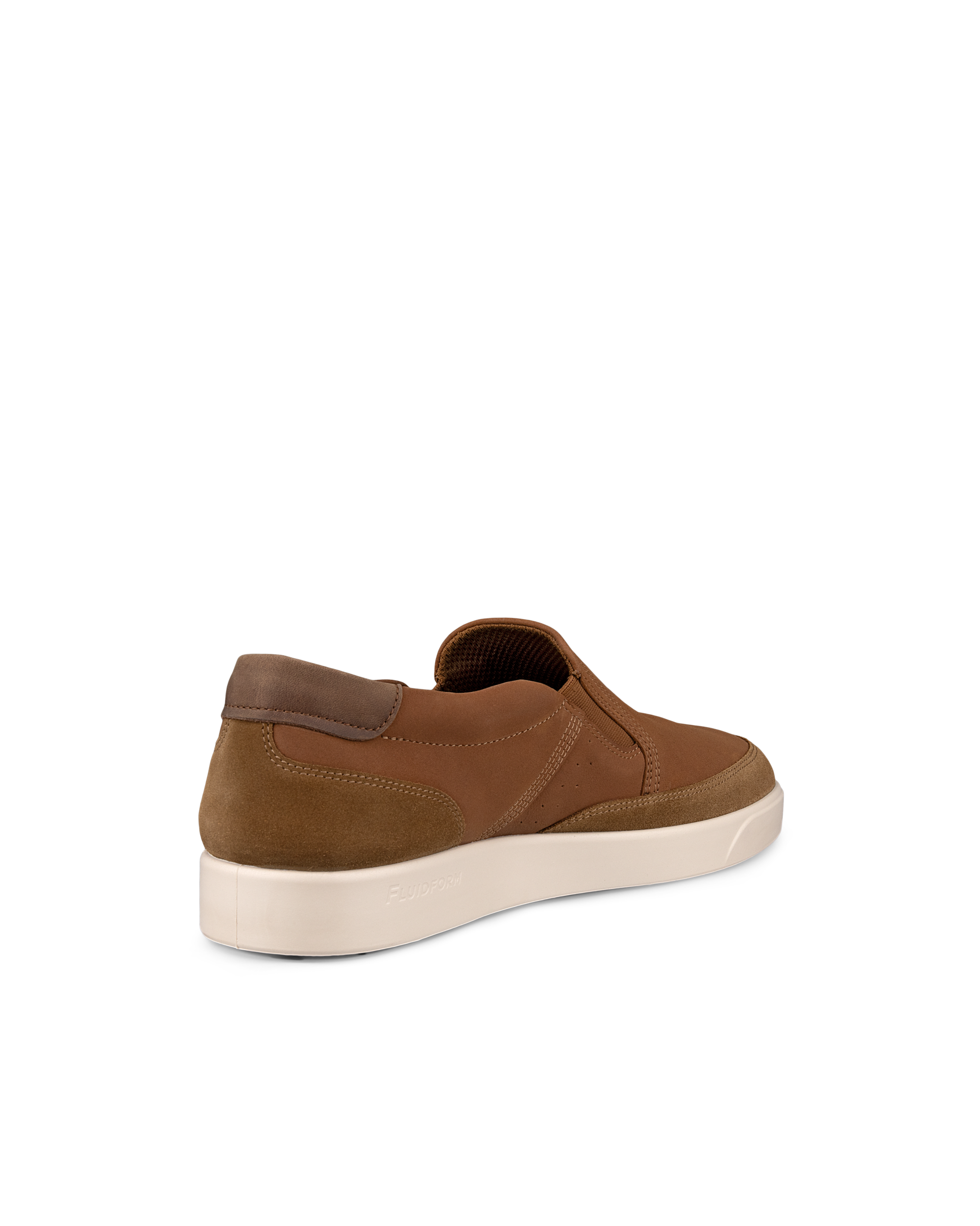 Men's ECCO® Street Lite Nubuck Slip-On - Brown - Back