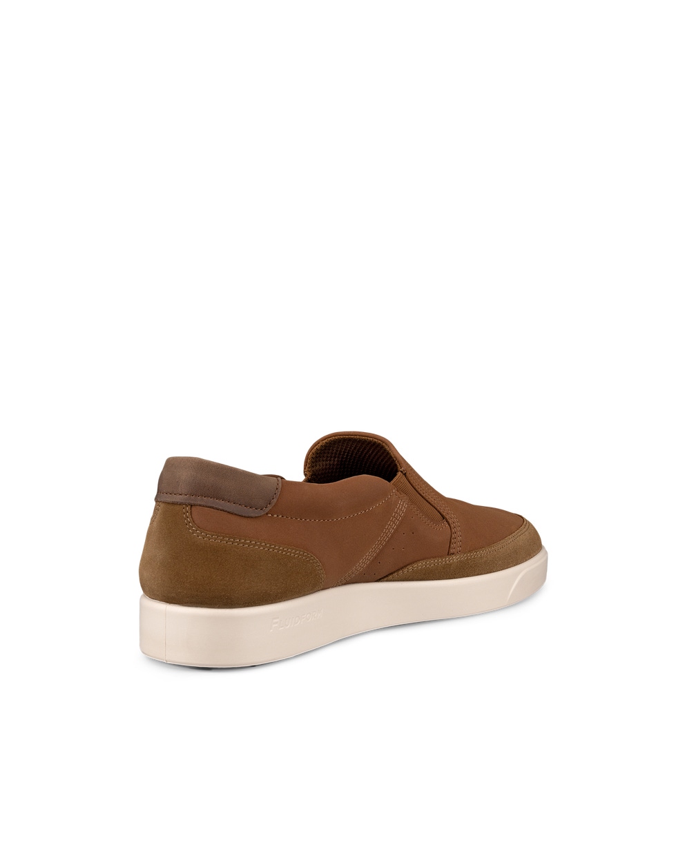 Men's ECCO® Street Lite Nubuck Slip-On - Brown - Back