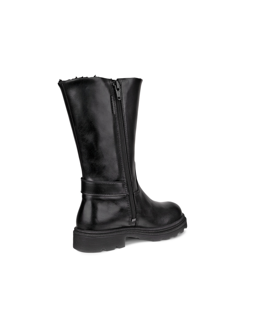 Botas de caña alta impermeable de piel ECCO® Grainer para niño/a - Negro - Back