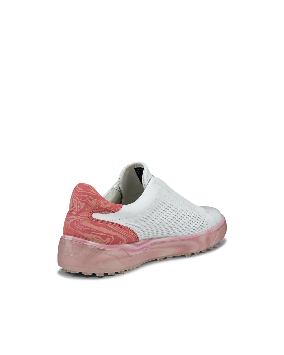 Zapatos golf de piel ECCO® Golf Tray para mujer - Blanco - Back