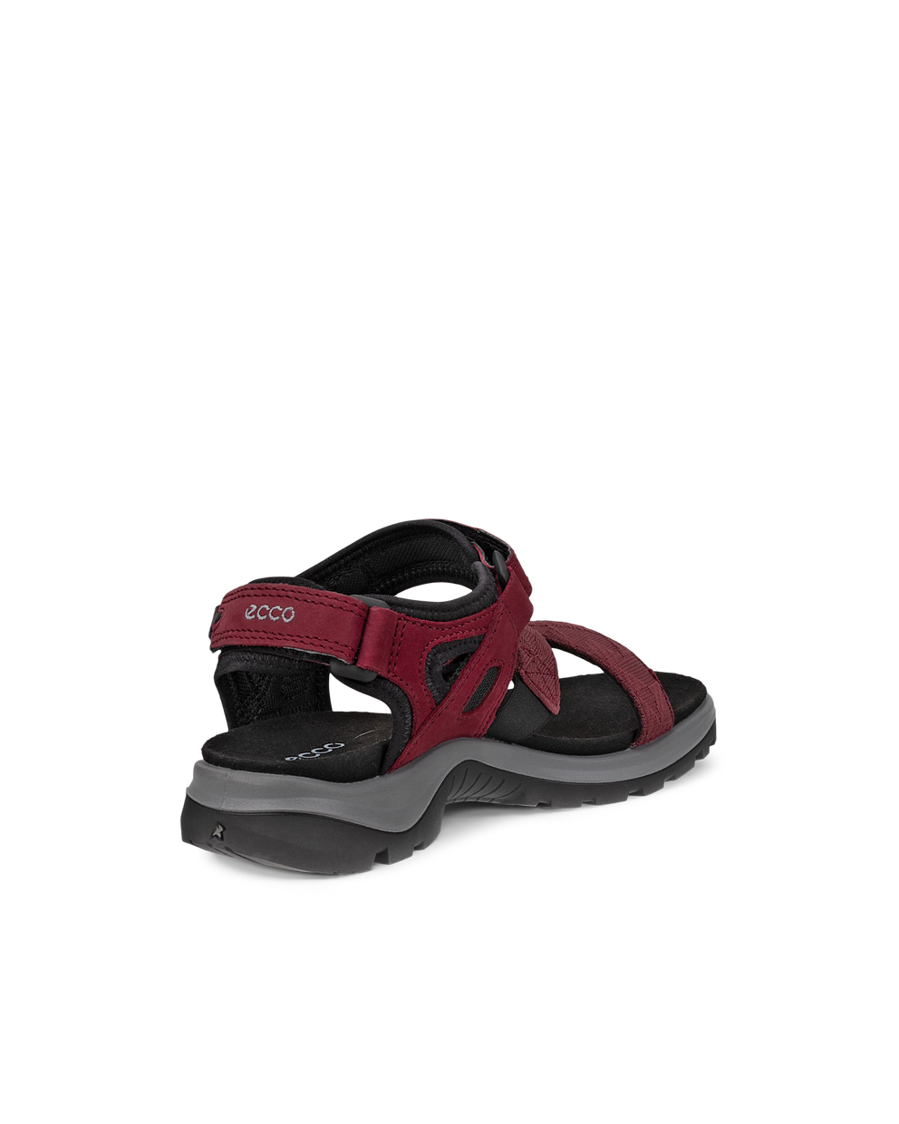 Women's ECCO® Offroad Nubuck Hiking Sandal - Red - Back