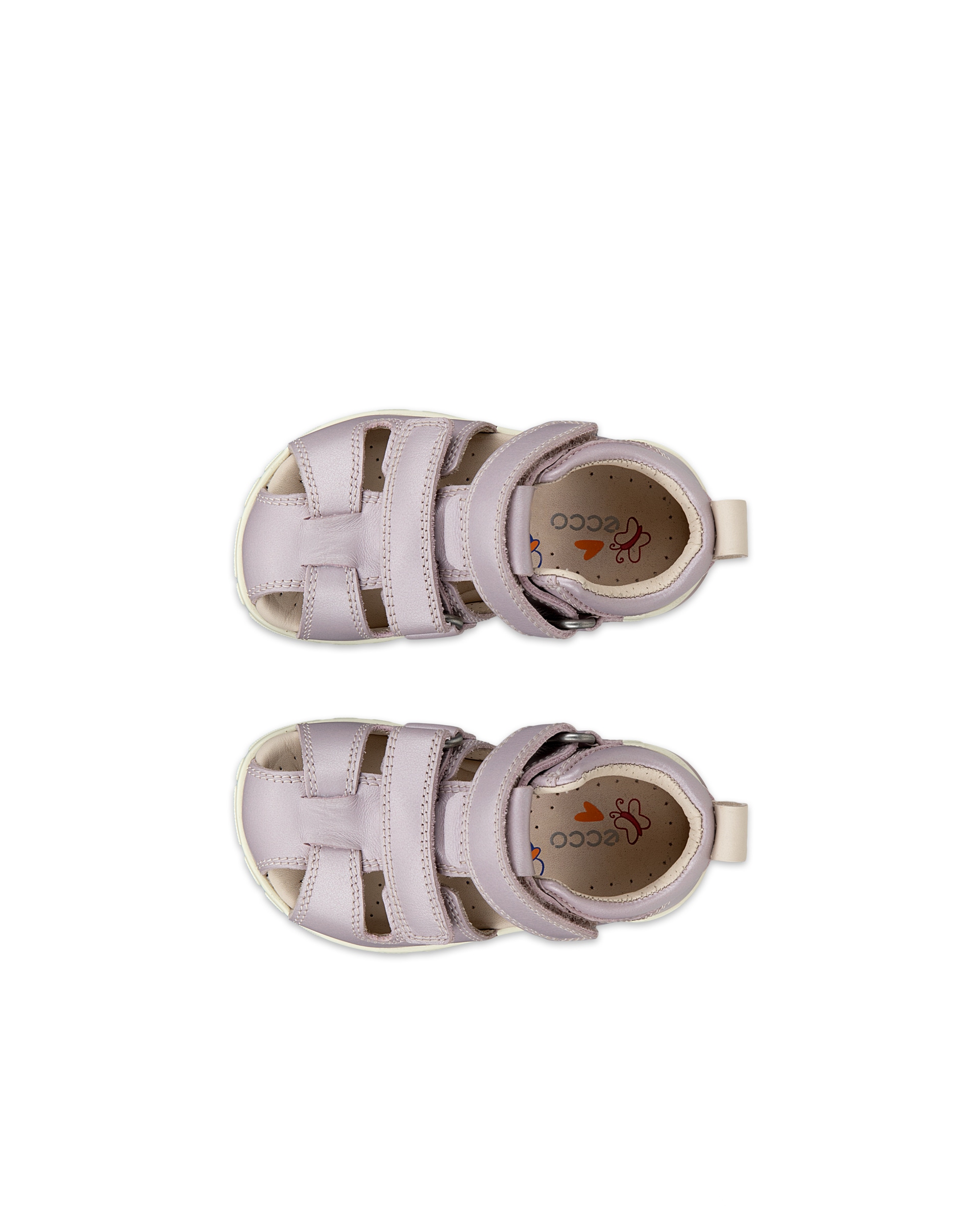 Sandalias cangrejeras de piel ECCO® Mini Stride para niño/a - Violeta - Top left pair