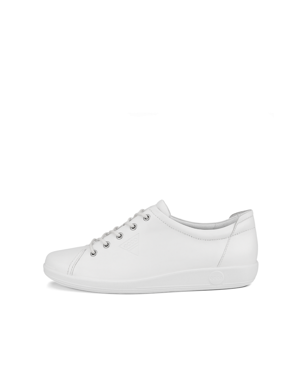 Women's ECCO® Soft 2.0 Leather Walking Shoe - White - Outside