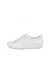 Women's ECCO® Soft 2.0 Leather Walking Shoe - White - Outside