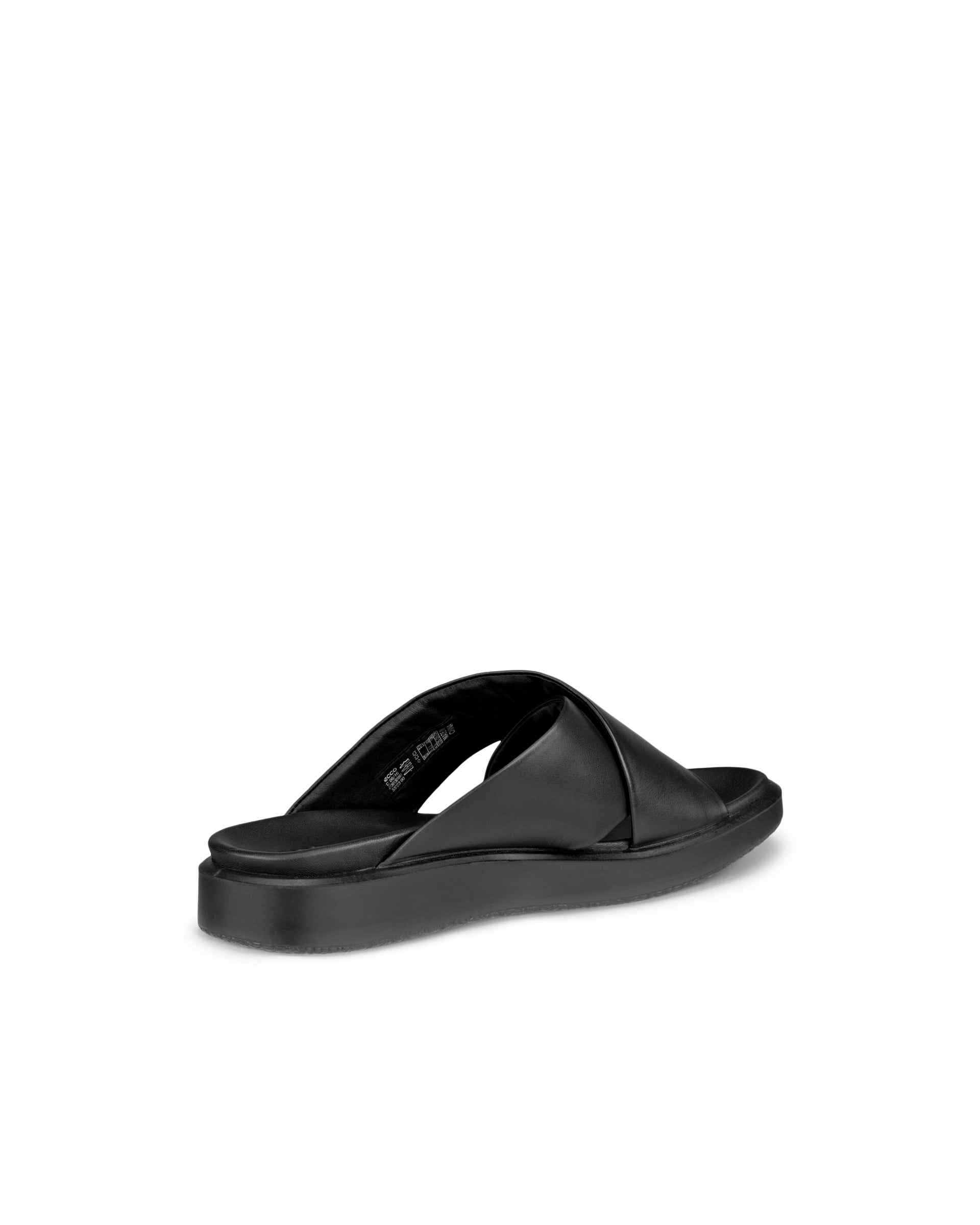 Sandalias de tiras de piel ECCO® Flowt LX para mujer - Negro - Back