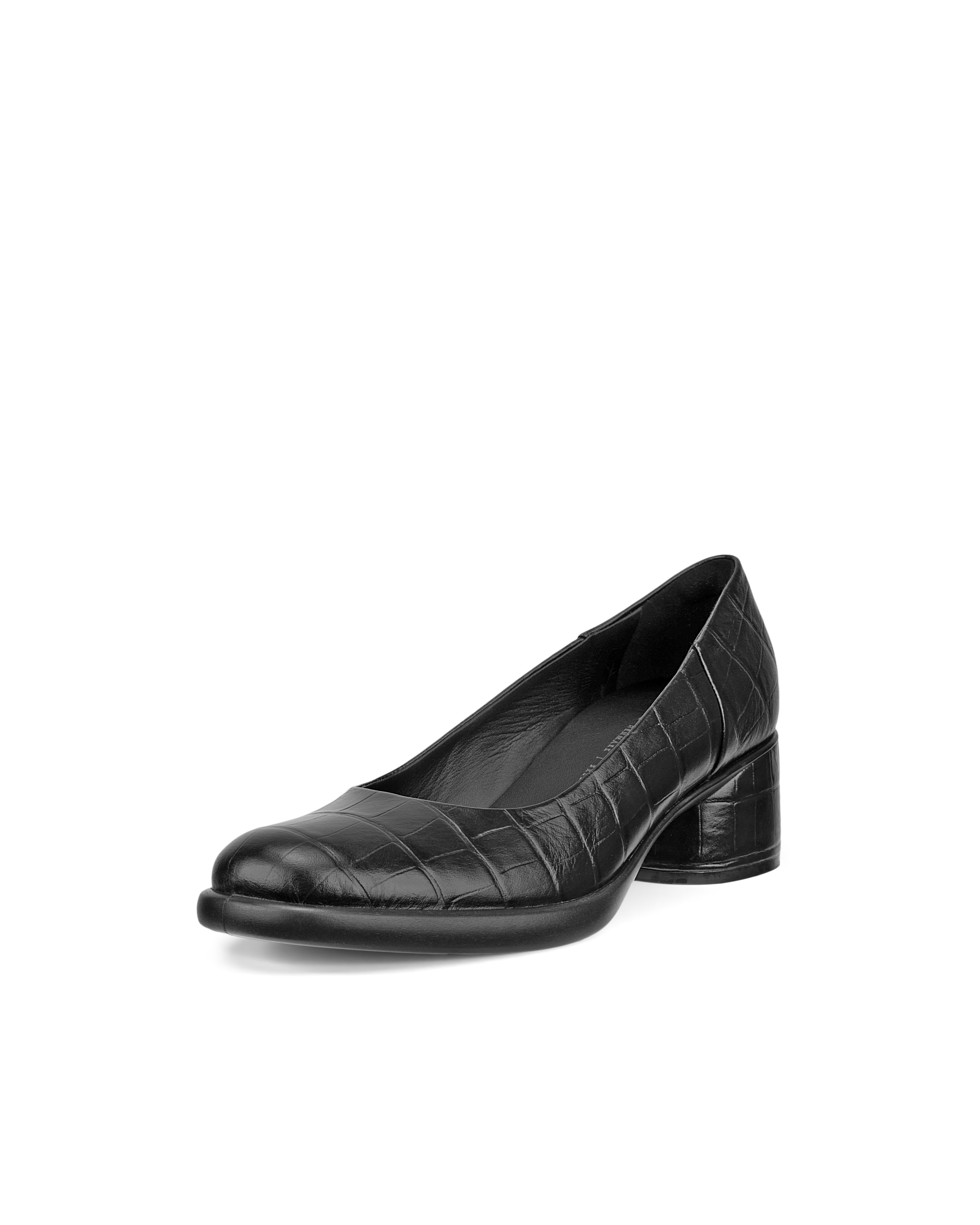 ECCO® Sculpted LX 35 escarpins en cuir à talon carré pour femme - Noir - Main