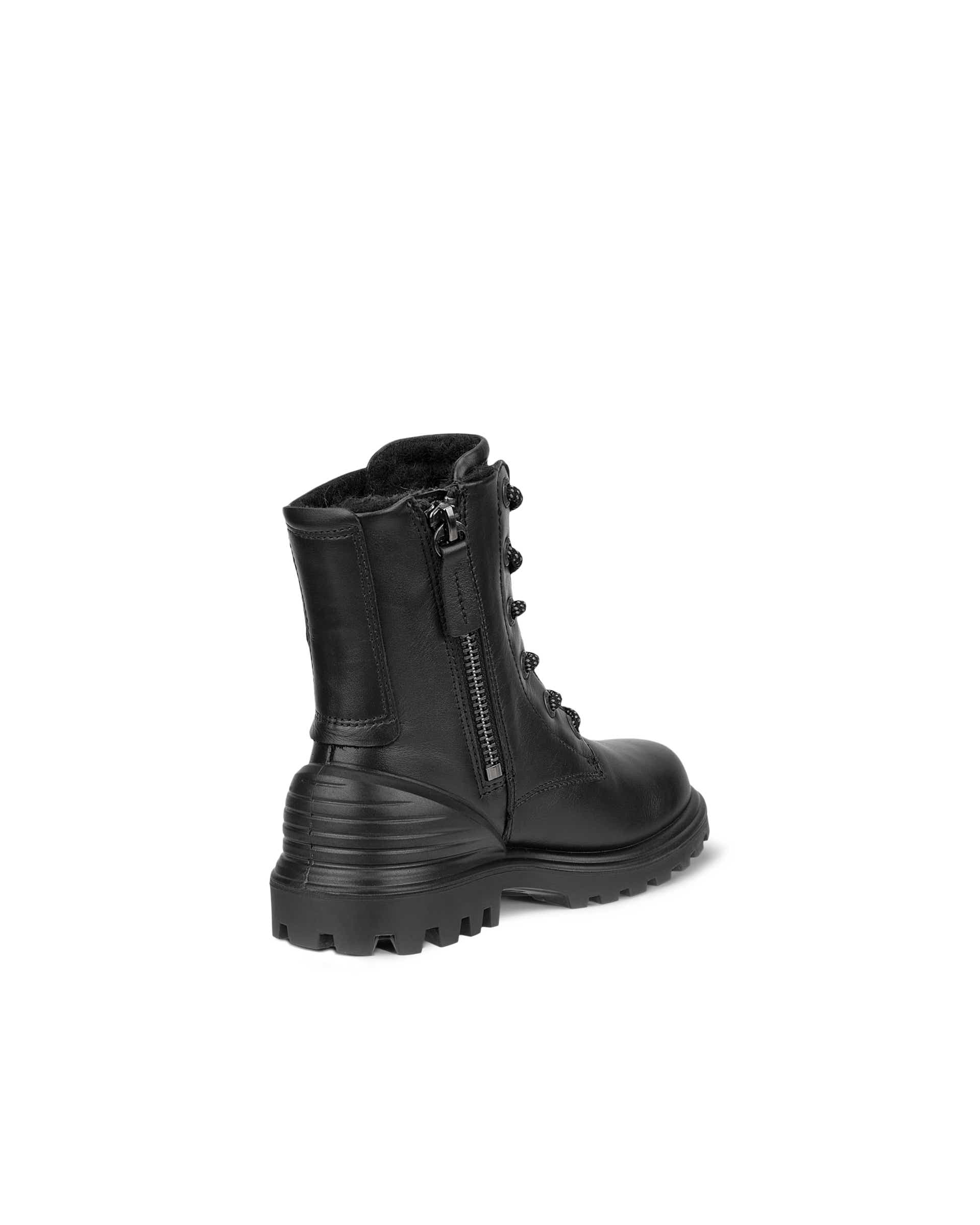 Botas de caña media de piel con cordones ECCO® Tredtray para niño/a - Negro - Back