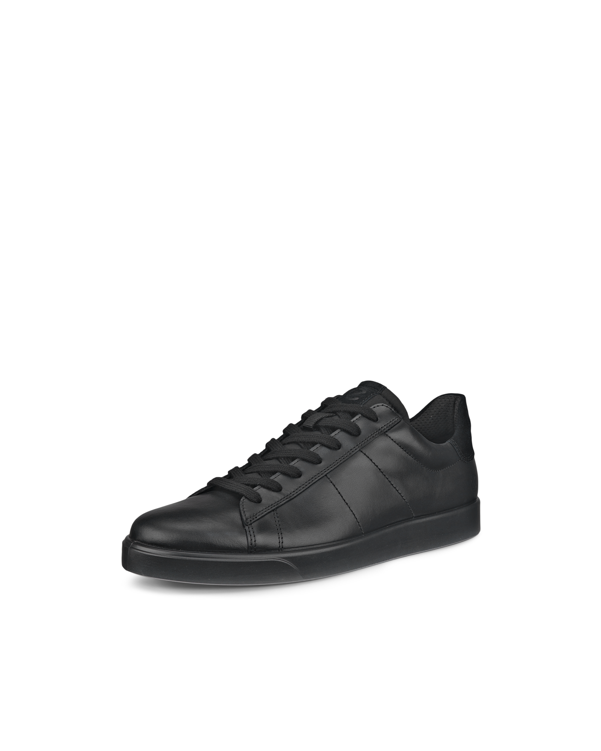 Men's ECCO® Street Lite Leather Sneaker - Black - Main