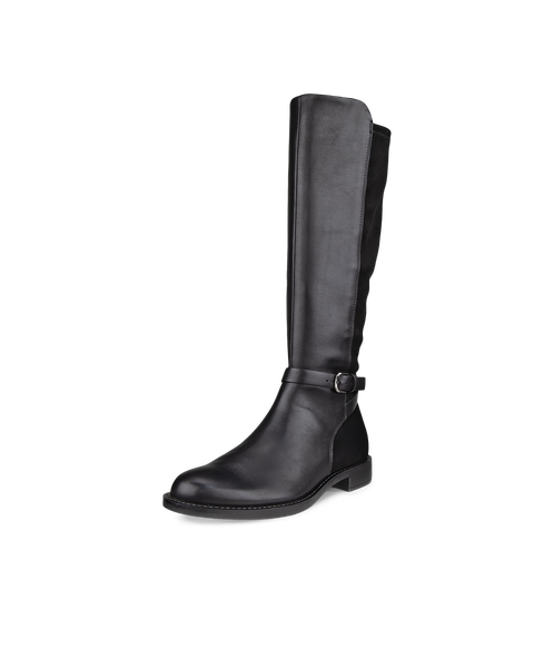 Women's ECCO® Sartorelle 25 Leather High-Cut Boot | Black
