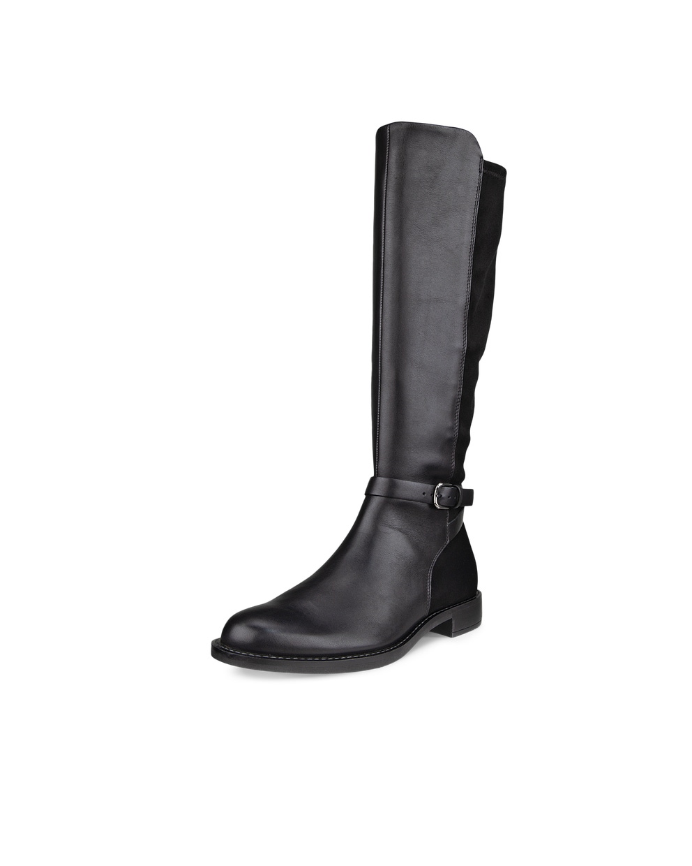 Women's ECCO® Sartorelle 25 Leather High-Cut Boot - Black - Main