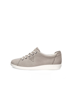 Women's ECCO® Soft 2.0 Nubuck Walking Shoe - Grey - Outside