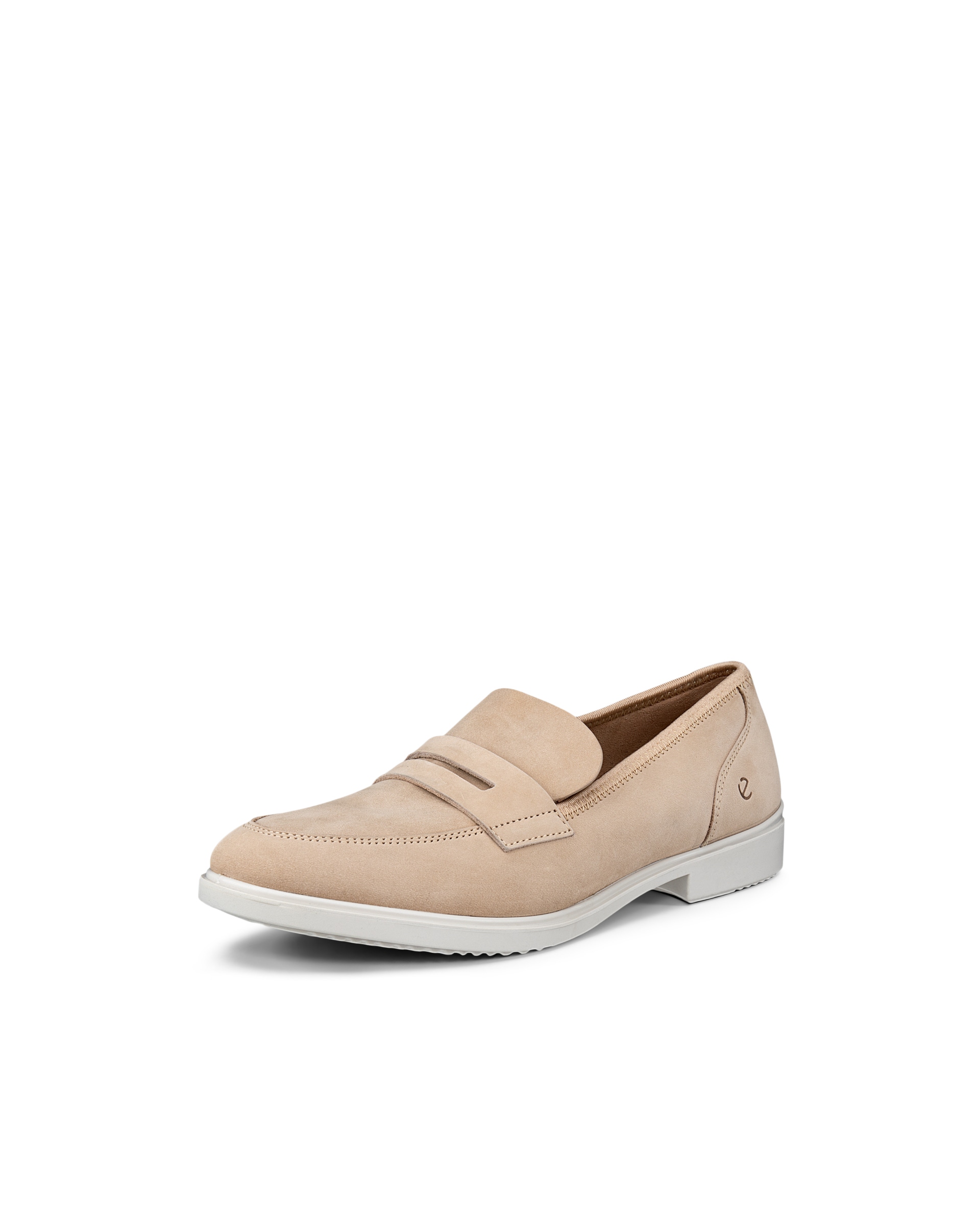 Women's ECCO® Dress Classic 15 Nubuck Loafer - Beige - Main