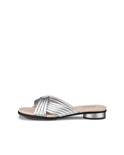 Women's ECCO® Sculpted Alba 25 Leather Heel Sandal - Metallics - Outside