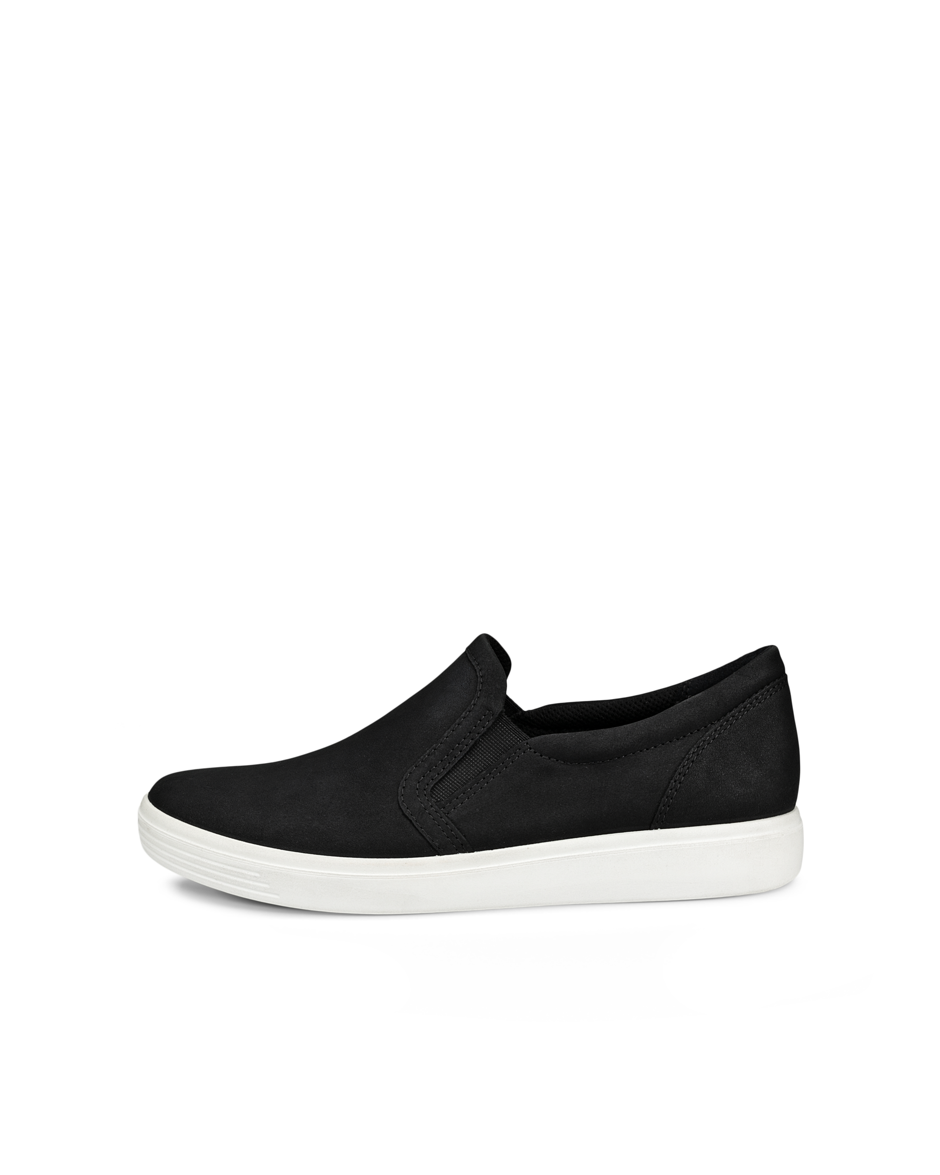 ECCO® Soft Classic baskets en nubuck pour femme - Noir - Outside